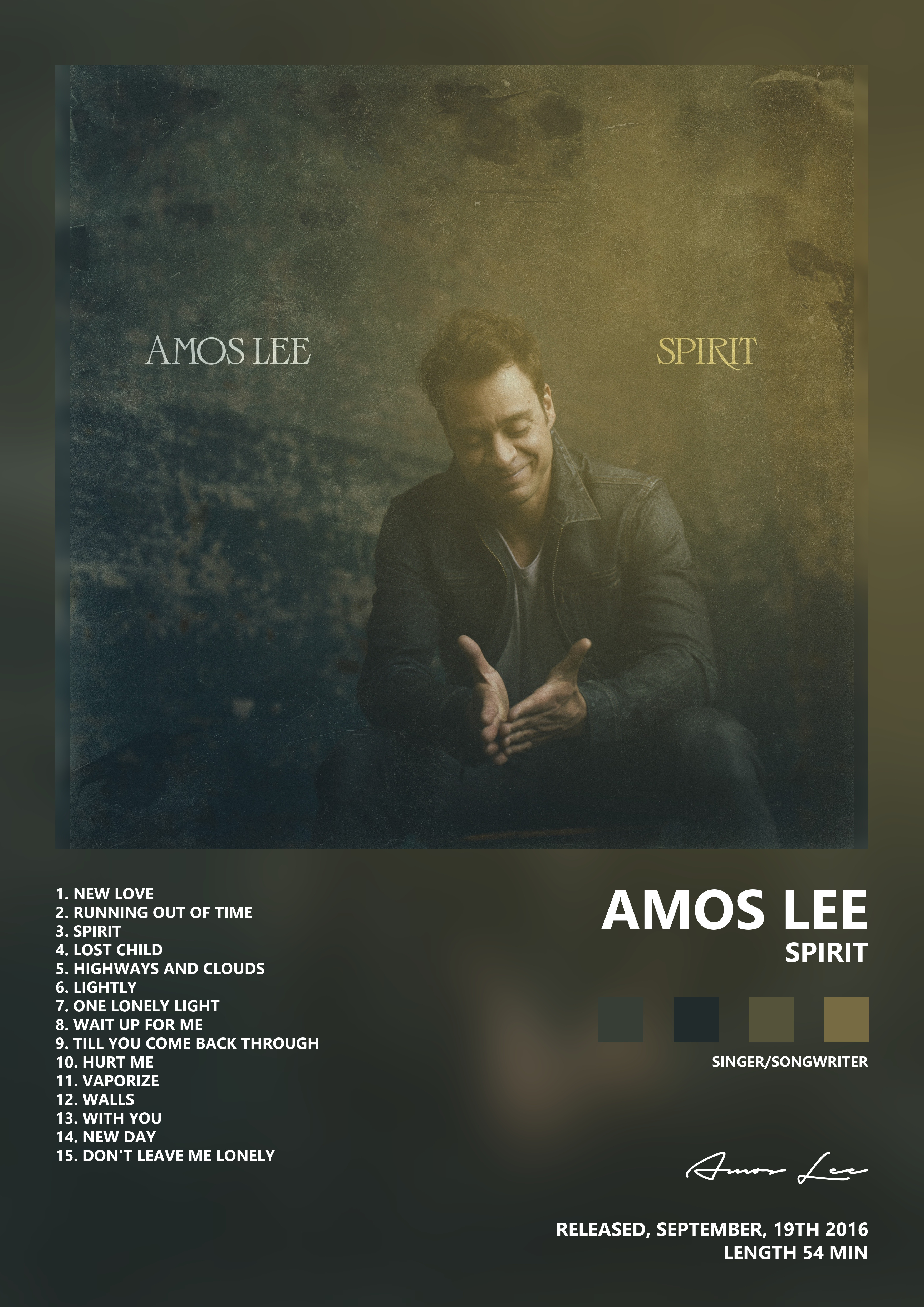 Music poster: Amos Lee - Spirit