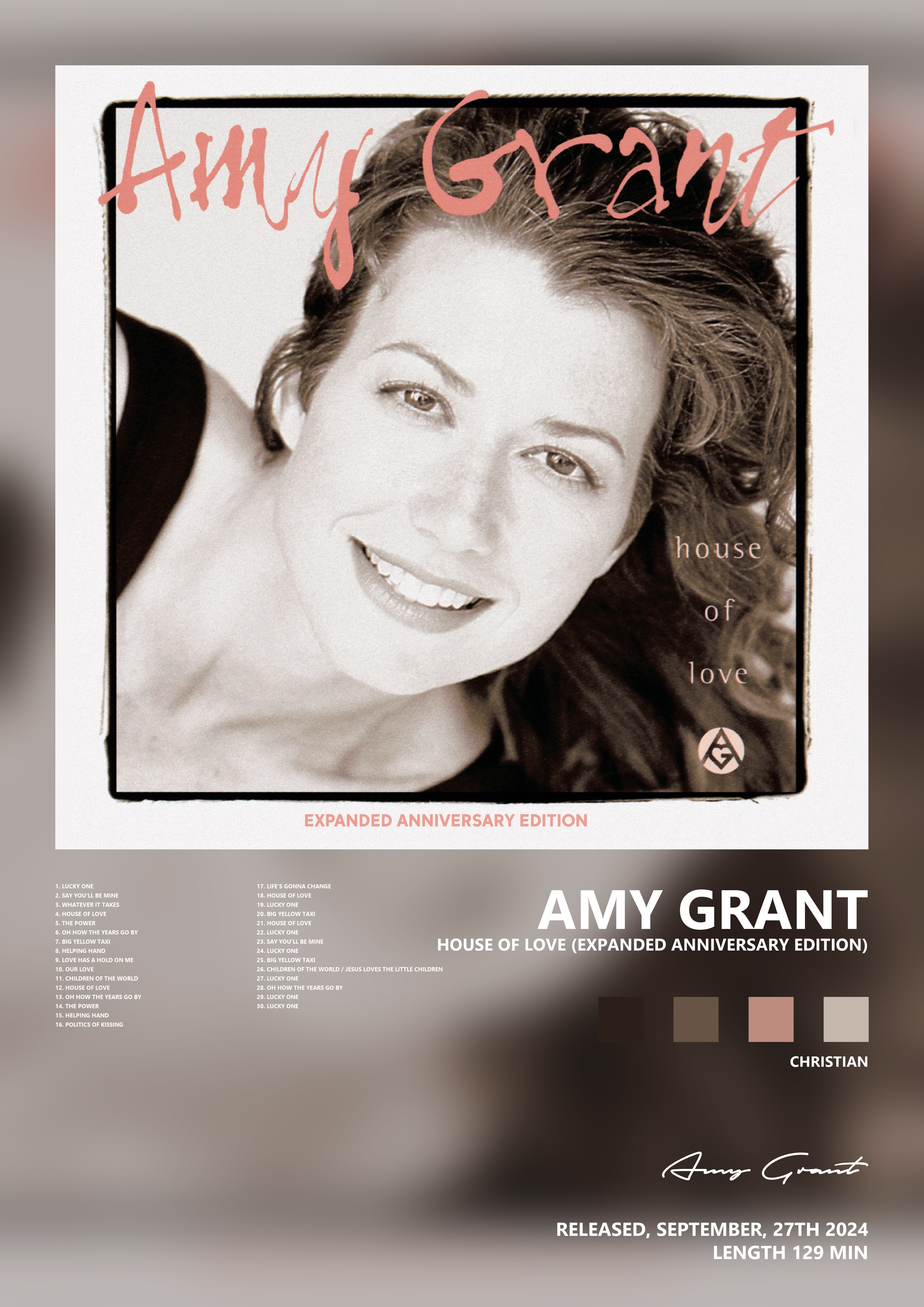 Music poster: Amy Grant - House Of Love Expanded Anniversary Edition