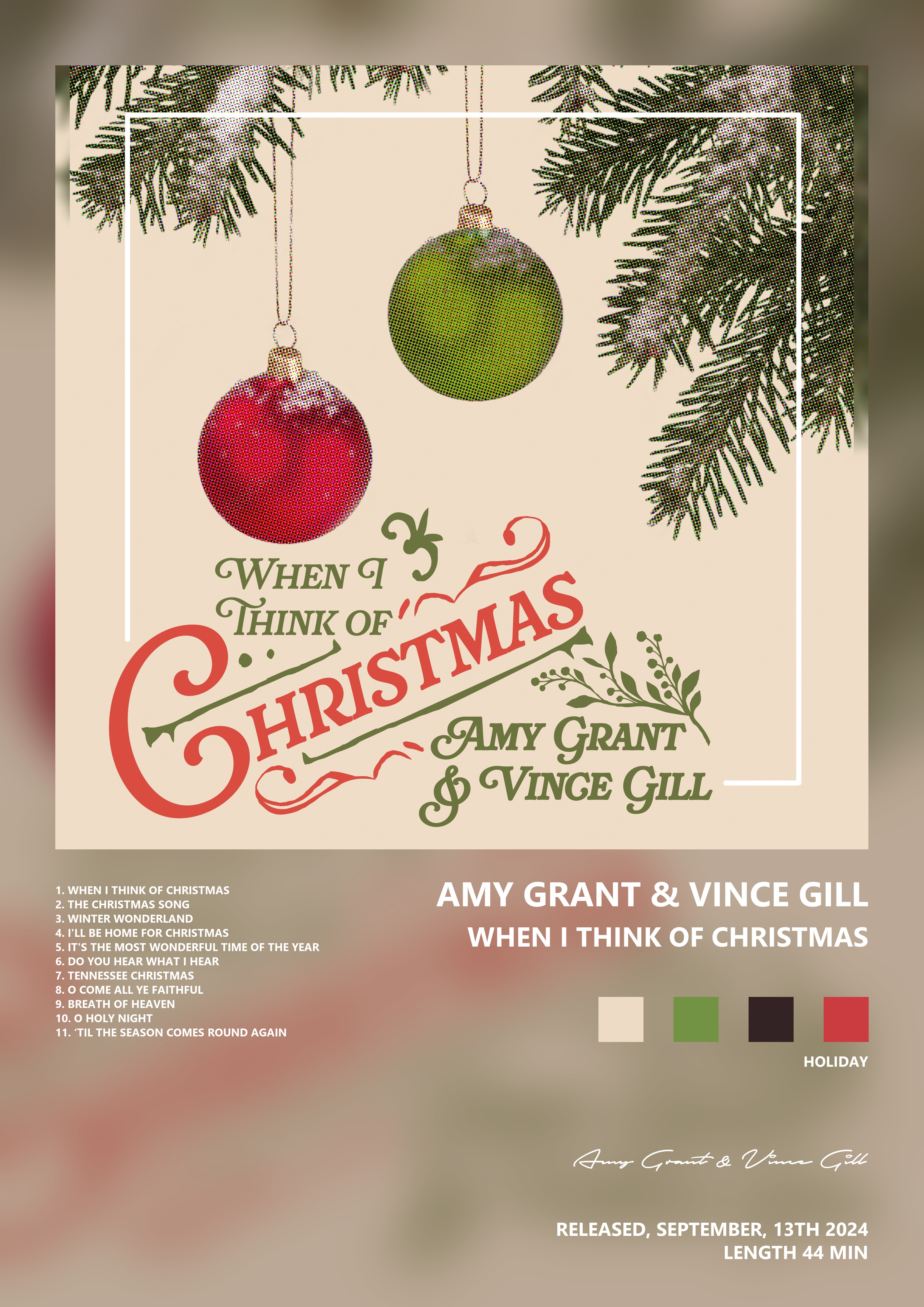 Music poster: Amy Grant Vince Gill - When I Think Of Christmas