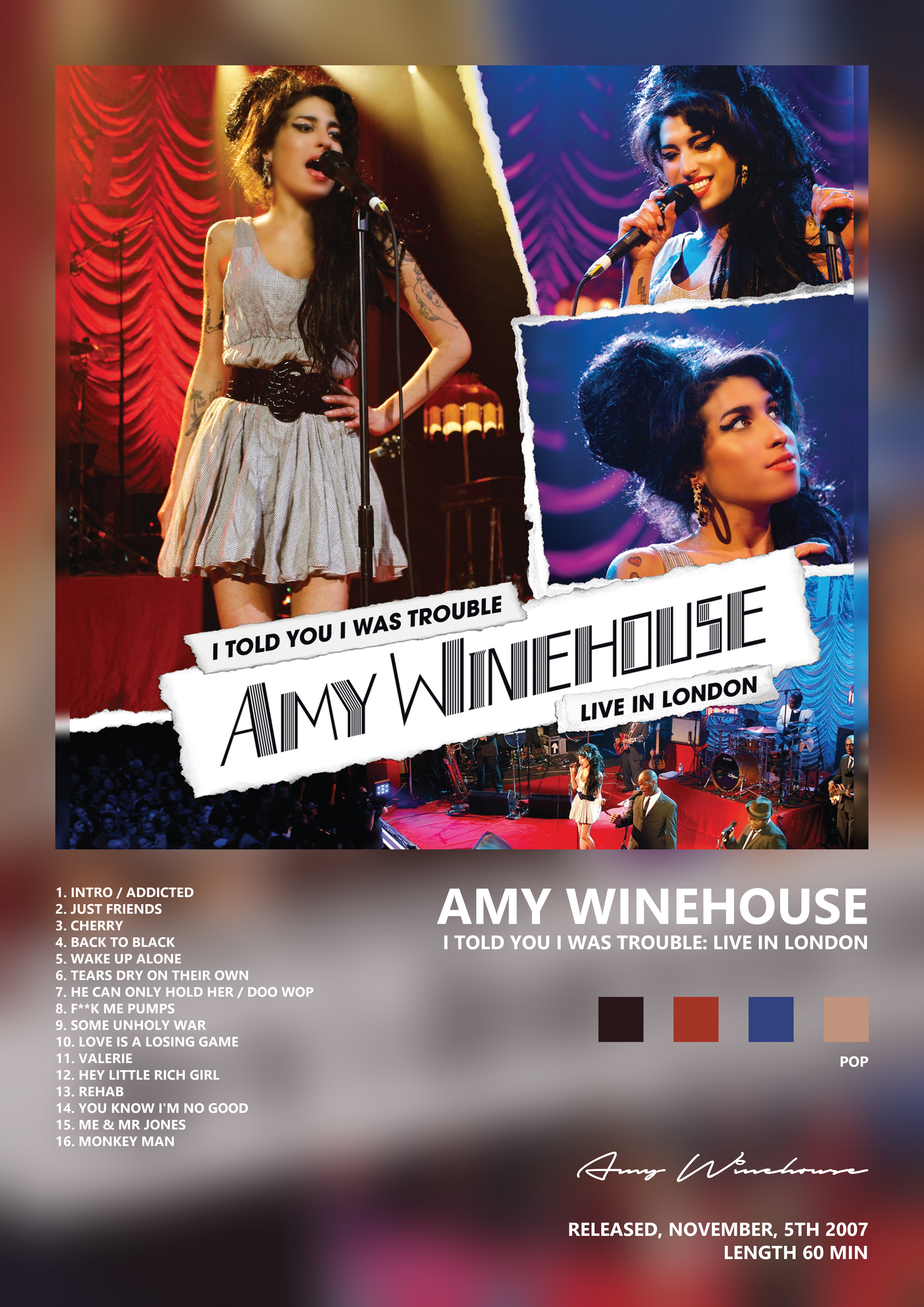 Music poster: Amy Winehouse - I Told You I Was Trouble Live In London