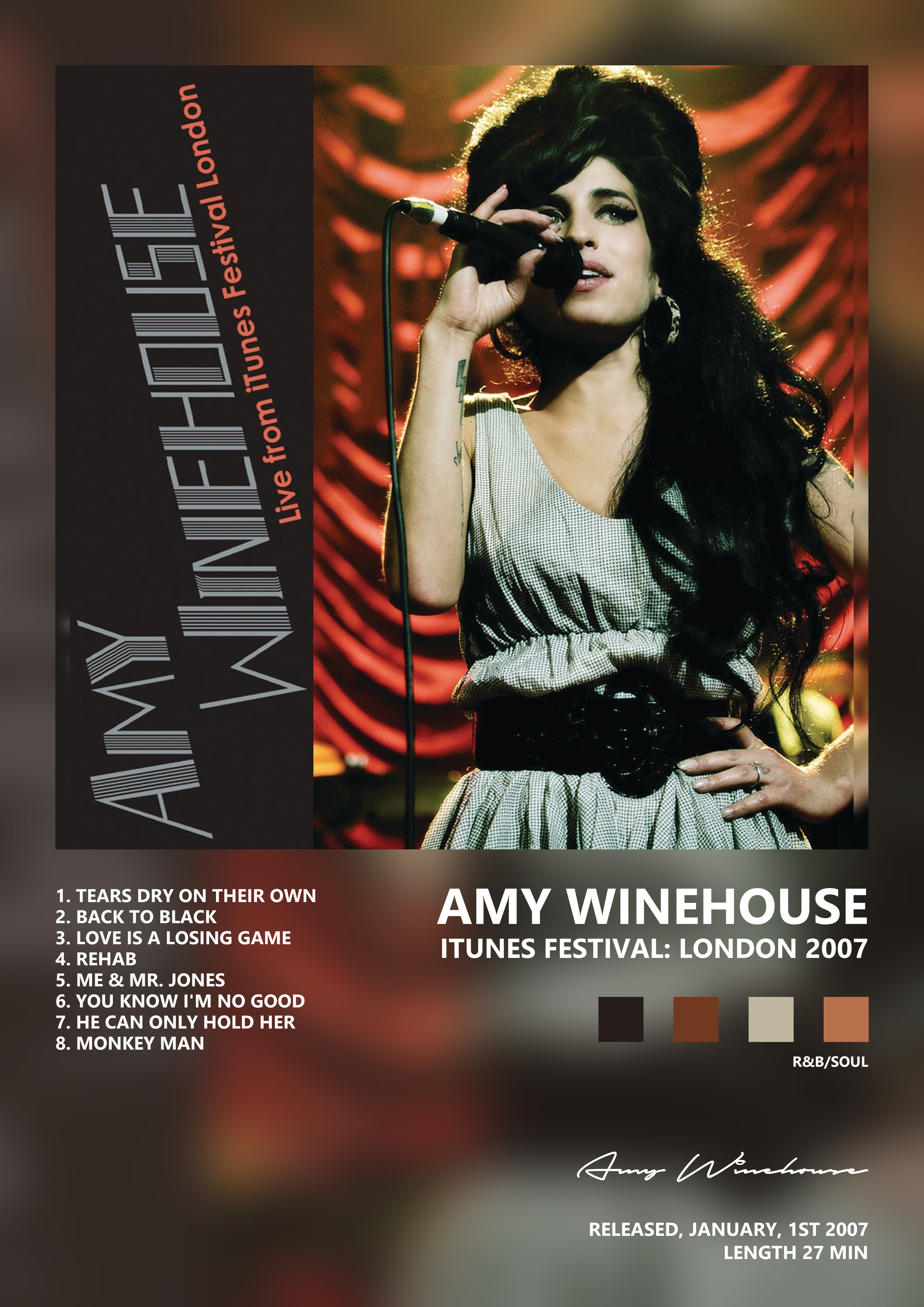 Music poster: Amy Winehouse - iTunes Festival London 2007