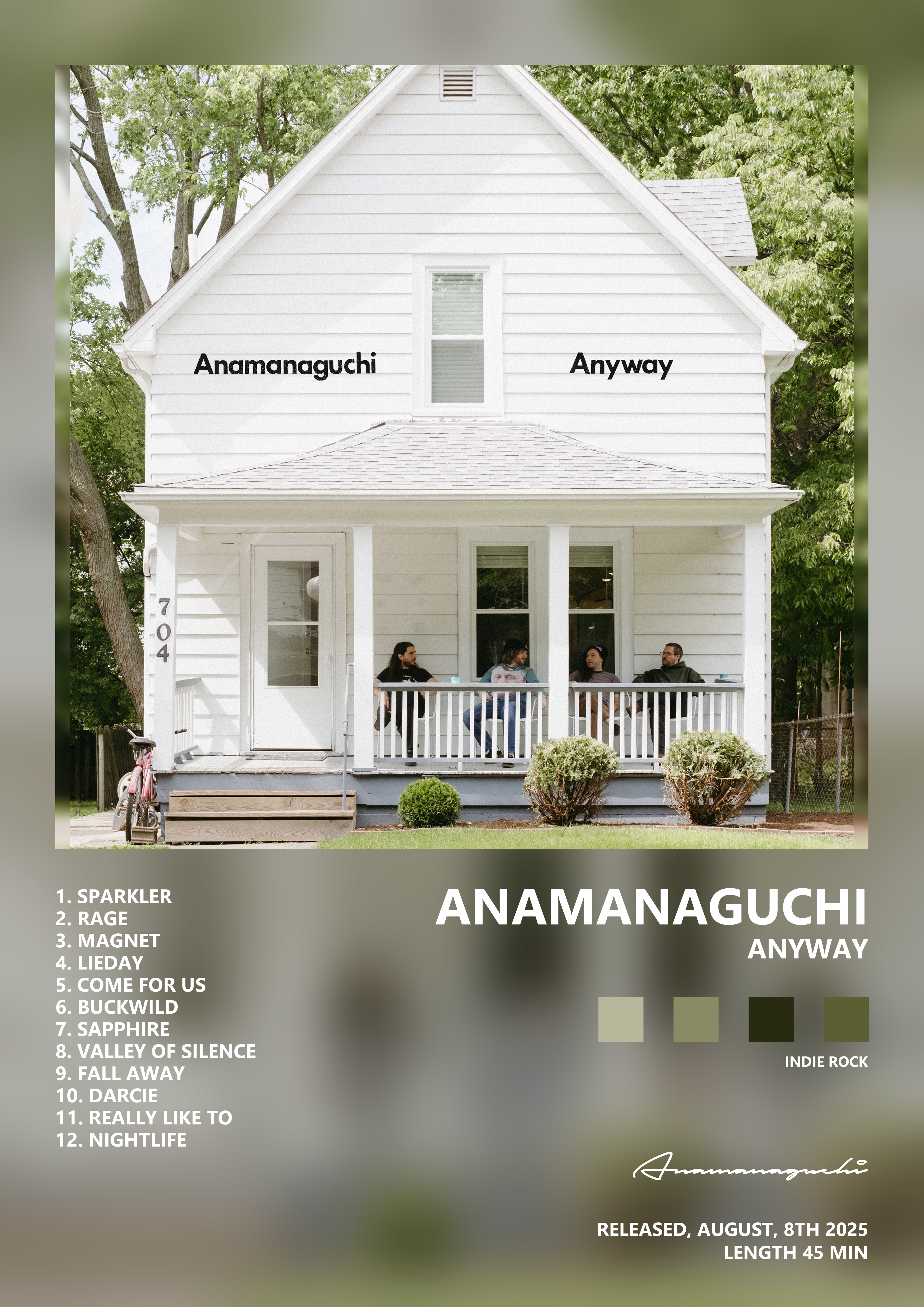 Music poster: Anamanaguchi - Anyway
