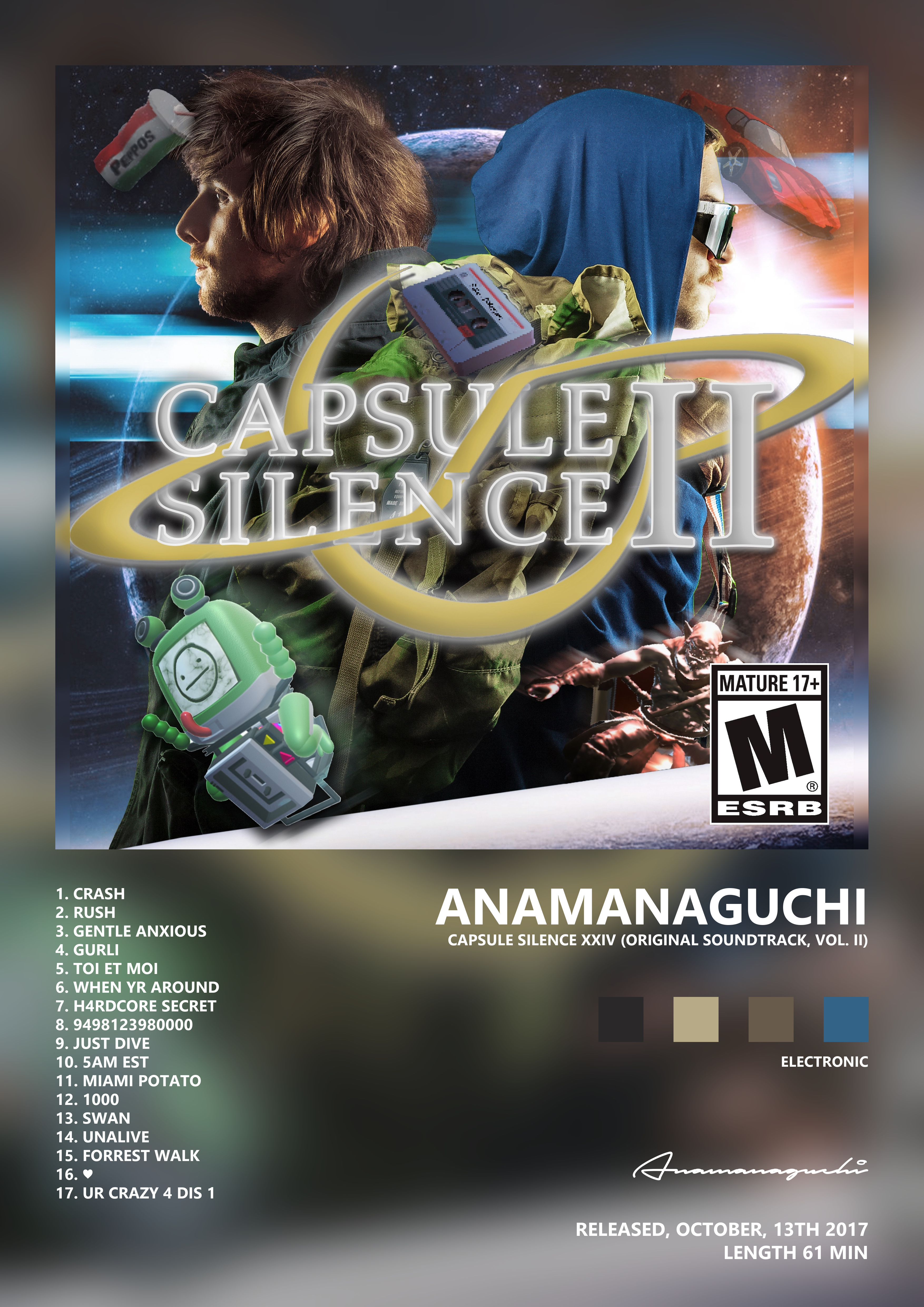 Music poster: Anamanaguchi - Capsule Silence XXIV Original Soundtrack Vol II