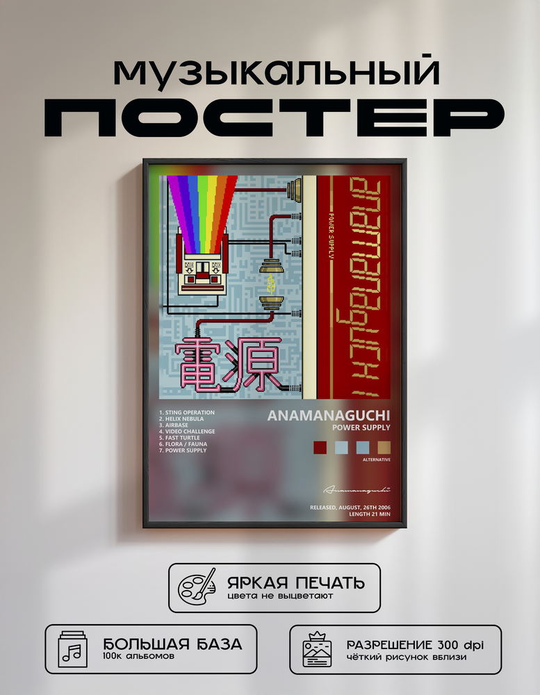 Music poster: Anamanaguchi - Power Supply