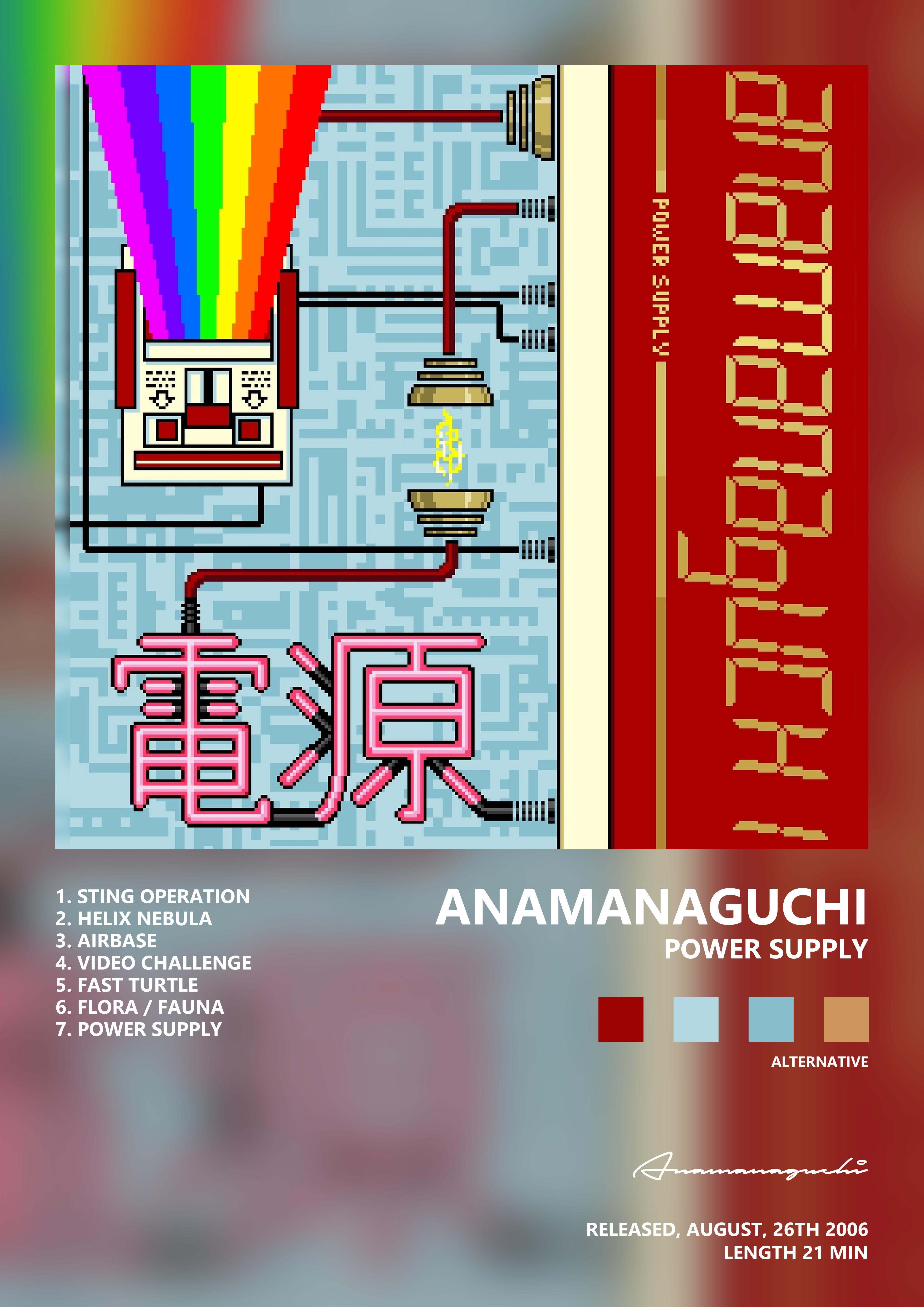 Music poster: Anamanaguchi - Power Supply