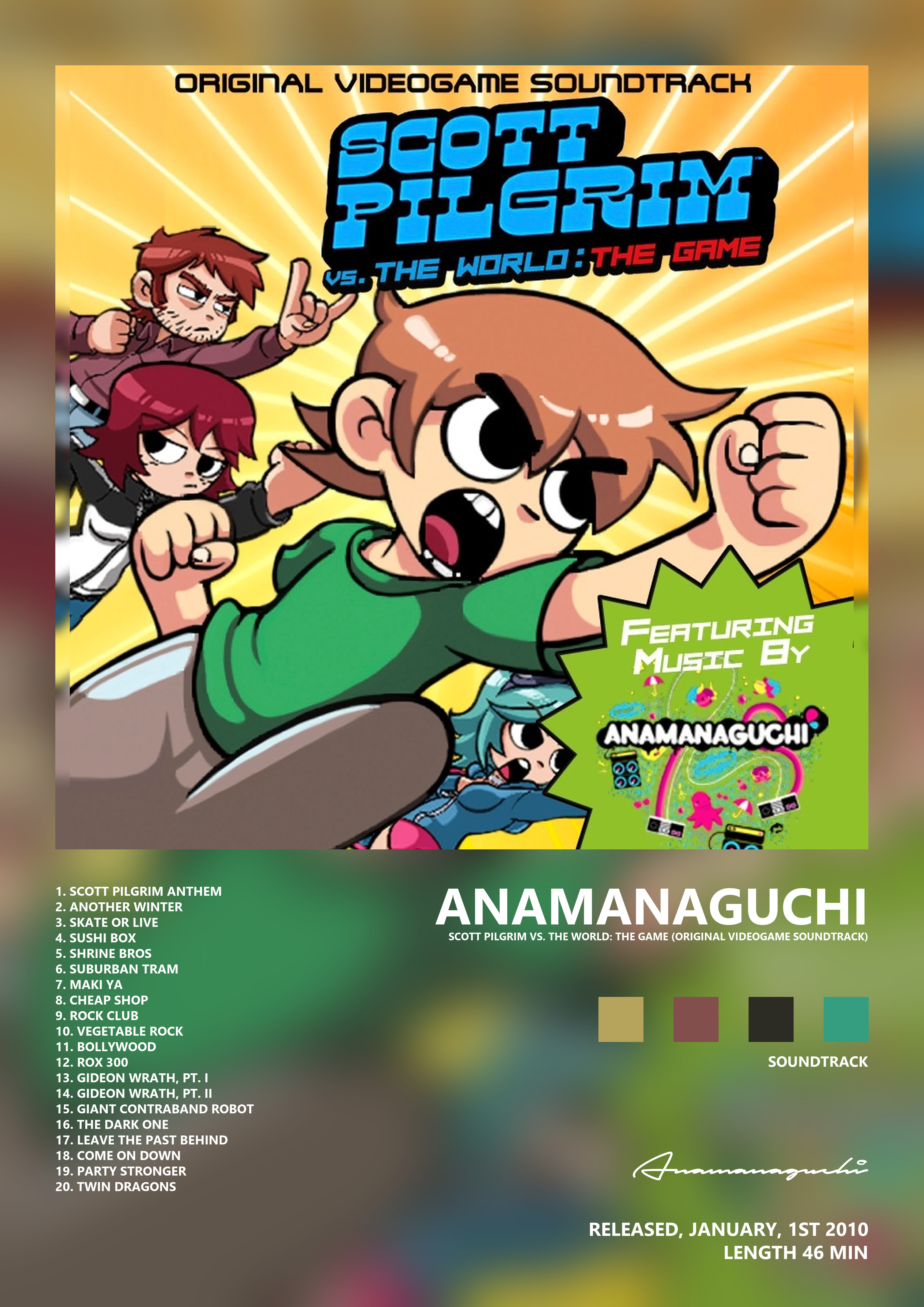 Music poster: Anamanaguchi - Scott Pilgrim vs the World The Game Original Videogame Soundtrack