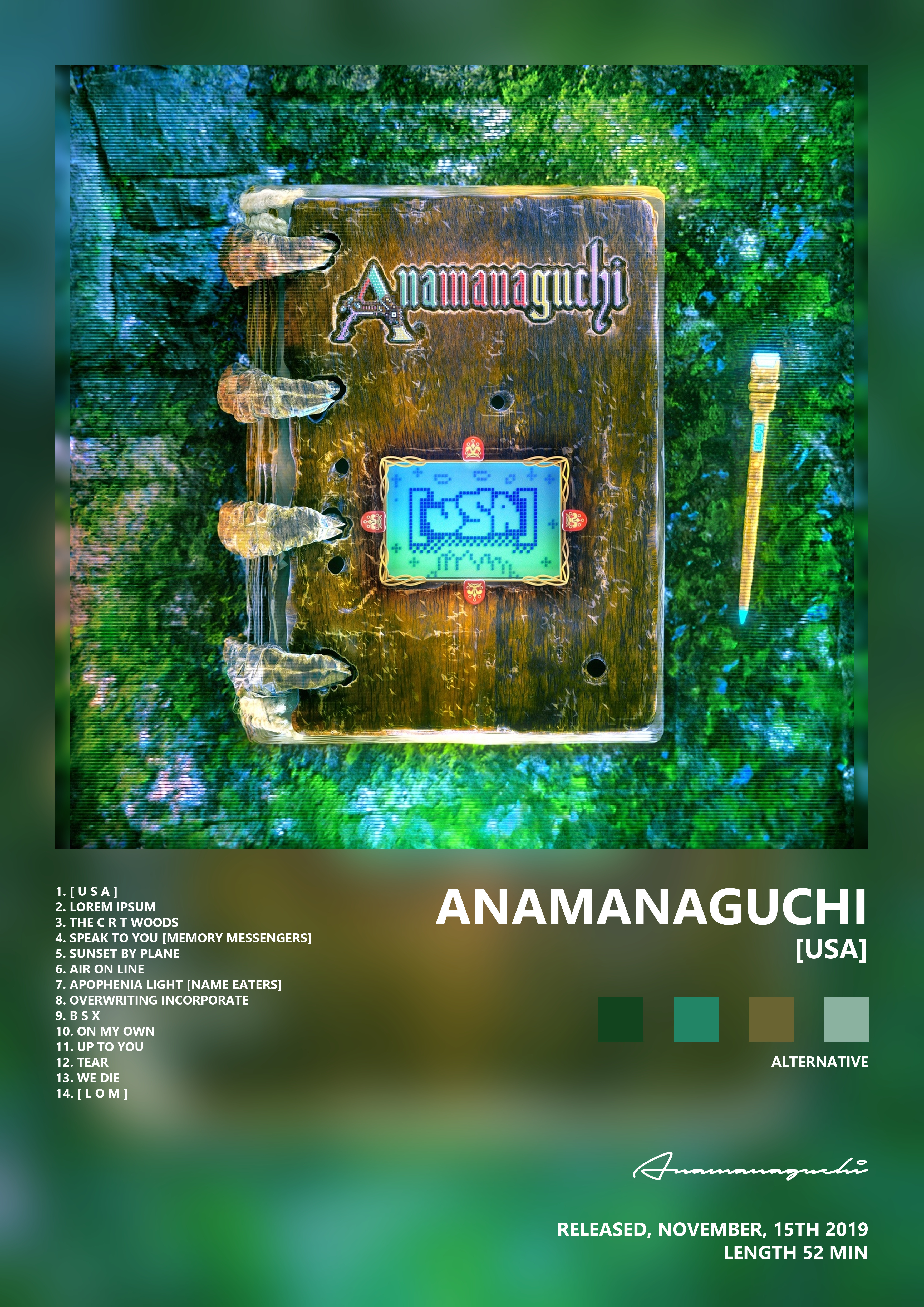 Music poster: Anamanaguchi - USA