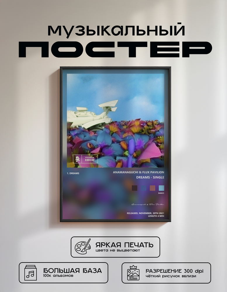 Music poster: Anamanaguchi Flux Pavilion - Dreams - Single