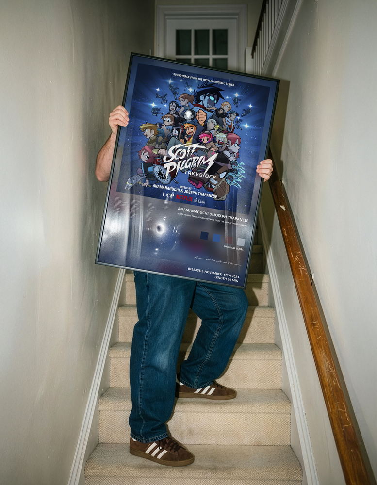 Music poster: Anamanaguchi Joseph Trapanese - Scott Pilgrim Takes Off Soundtrack from the Netflix Original Series