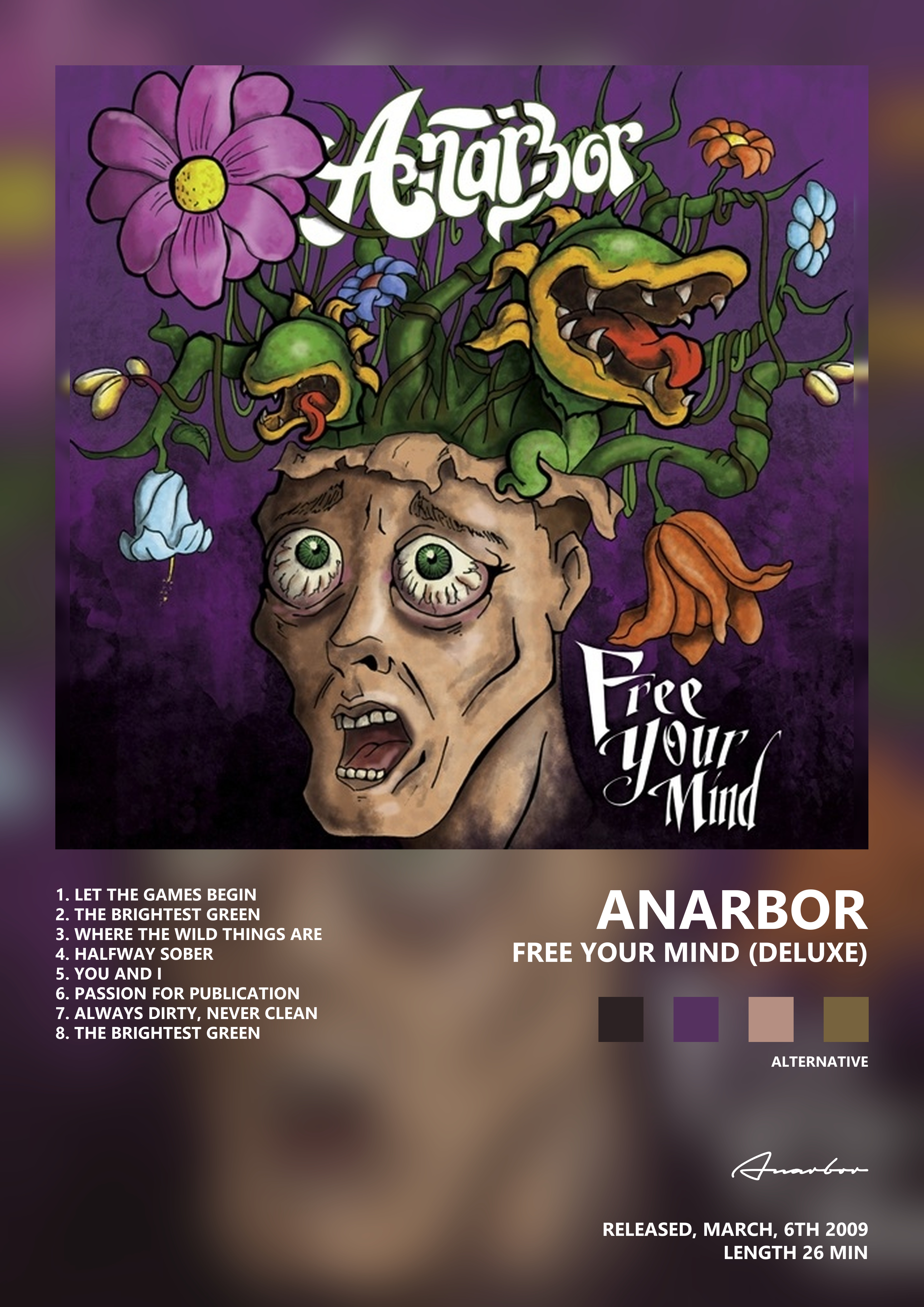 Music poster: Anarbor - Free Your Mind Deluxe