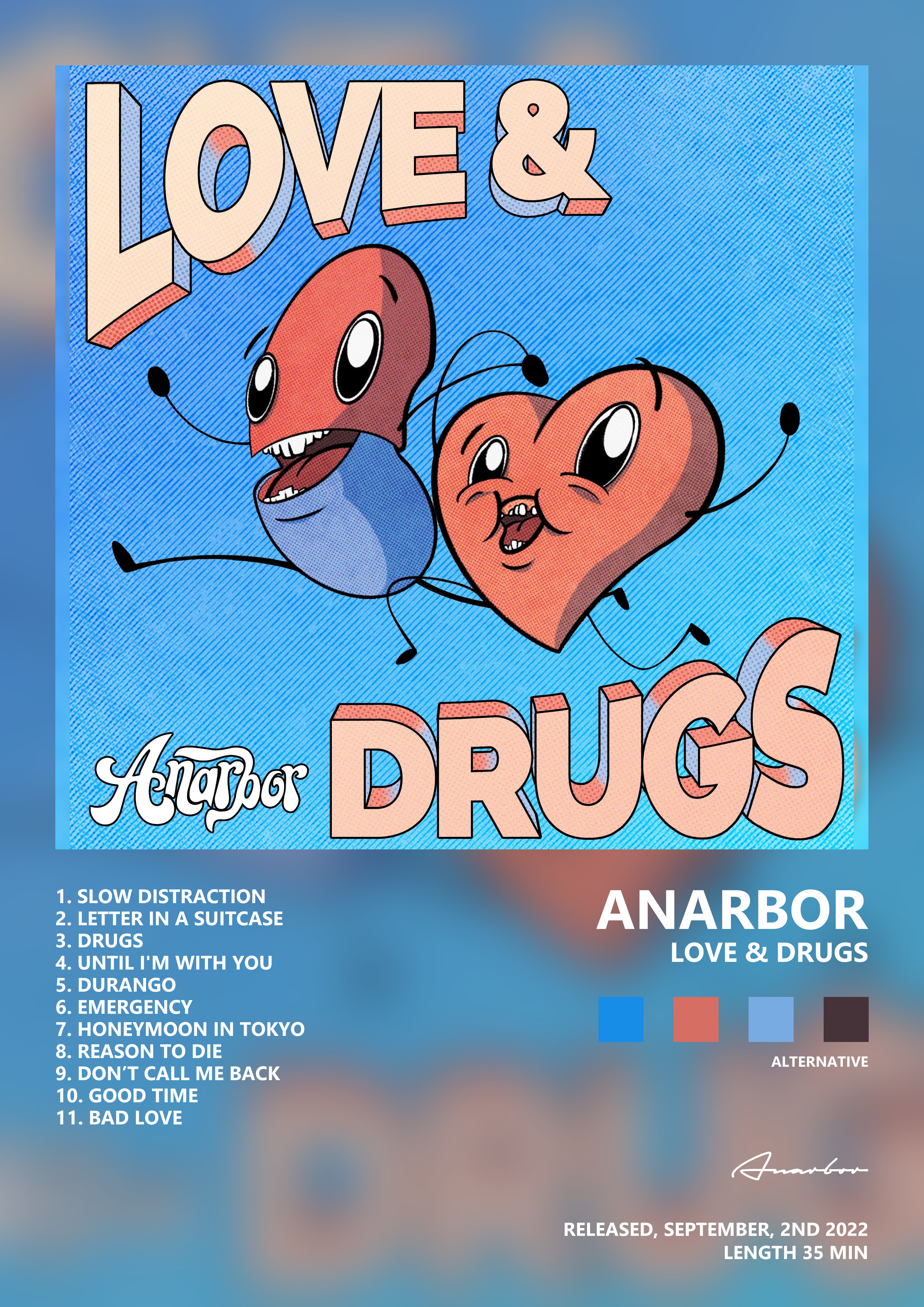 Music poster: Anarbor - Love Drugs