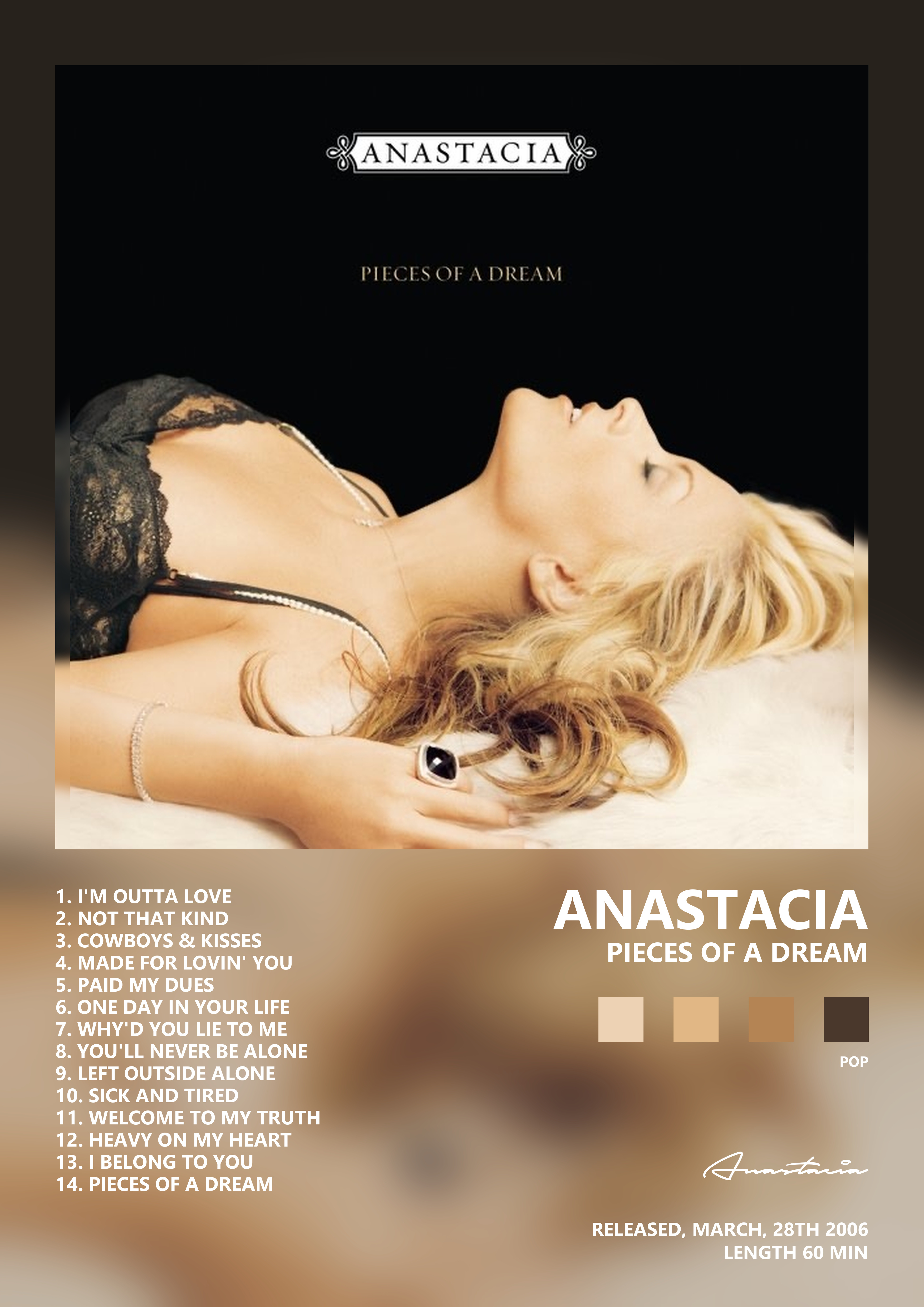 Music poster: Anastacia - Pieces of a Dream