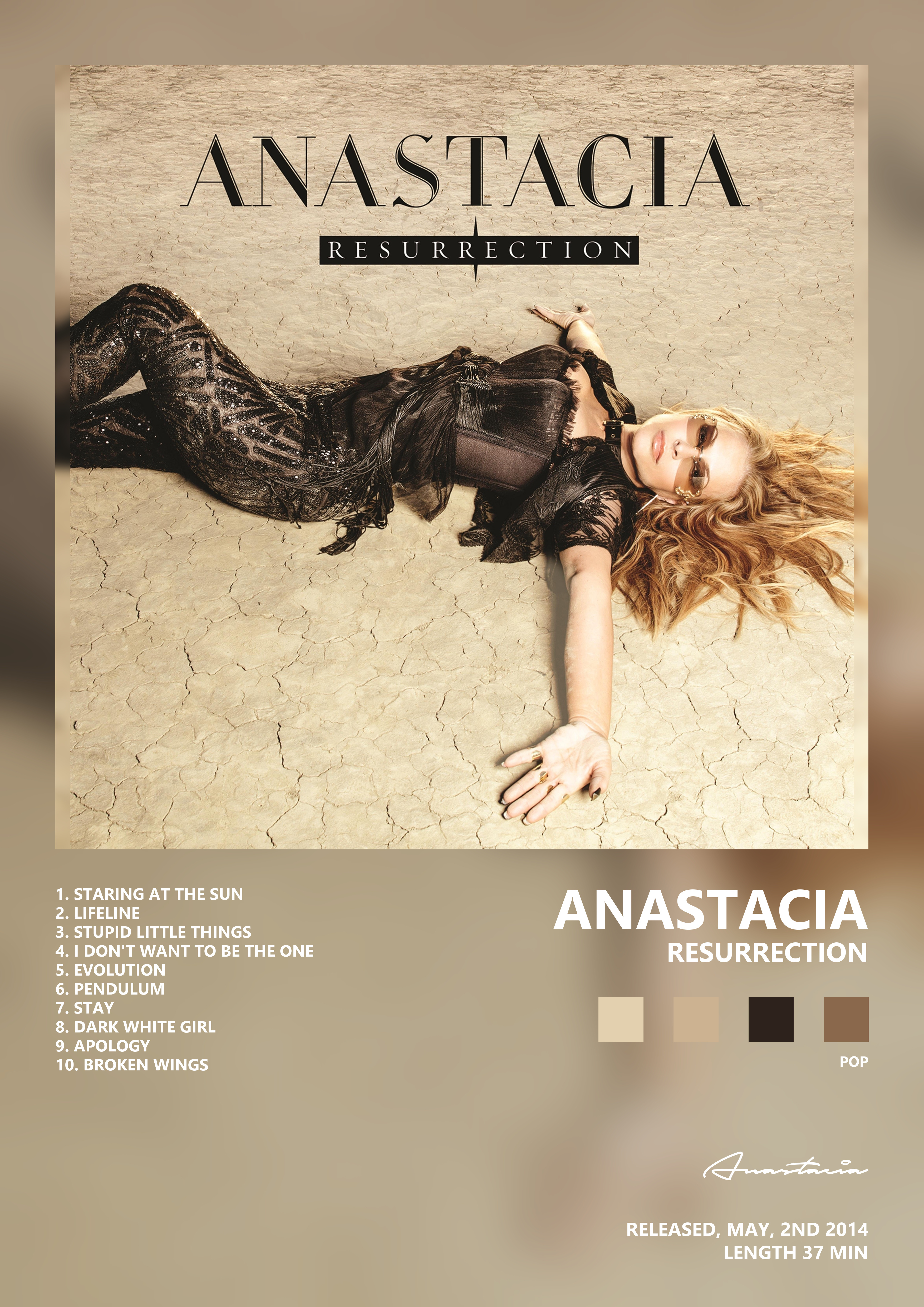 Music poster: Anastacia - Resurrection