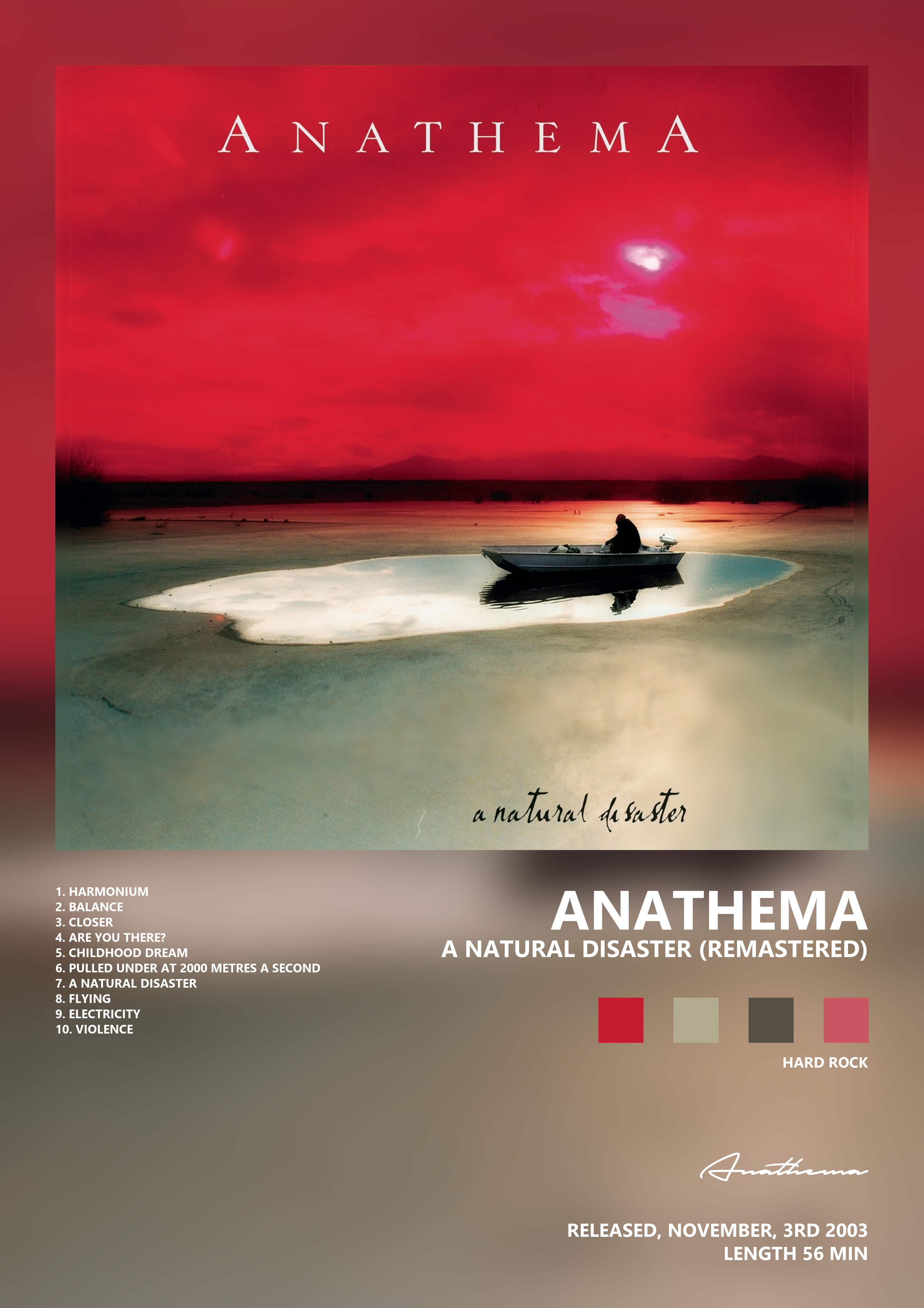 Music poster: Anathema - A Natural Disaster Remastered