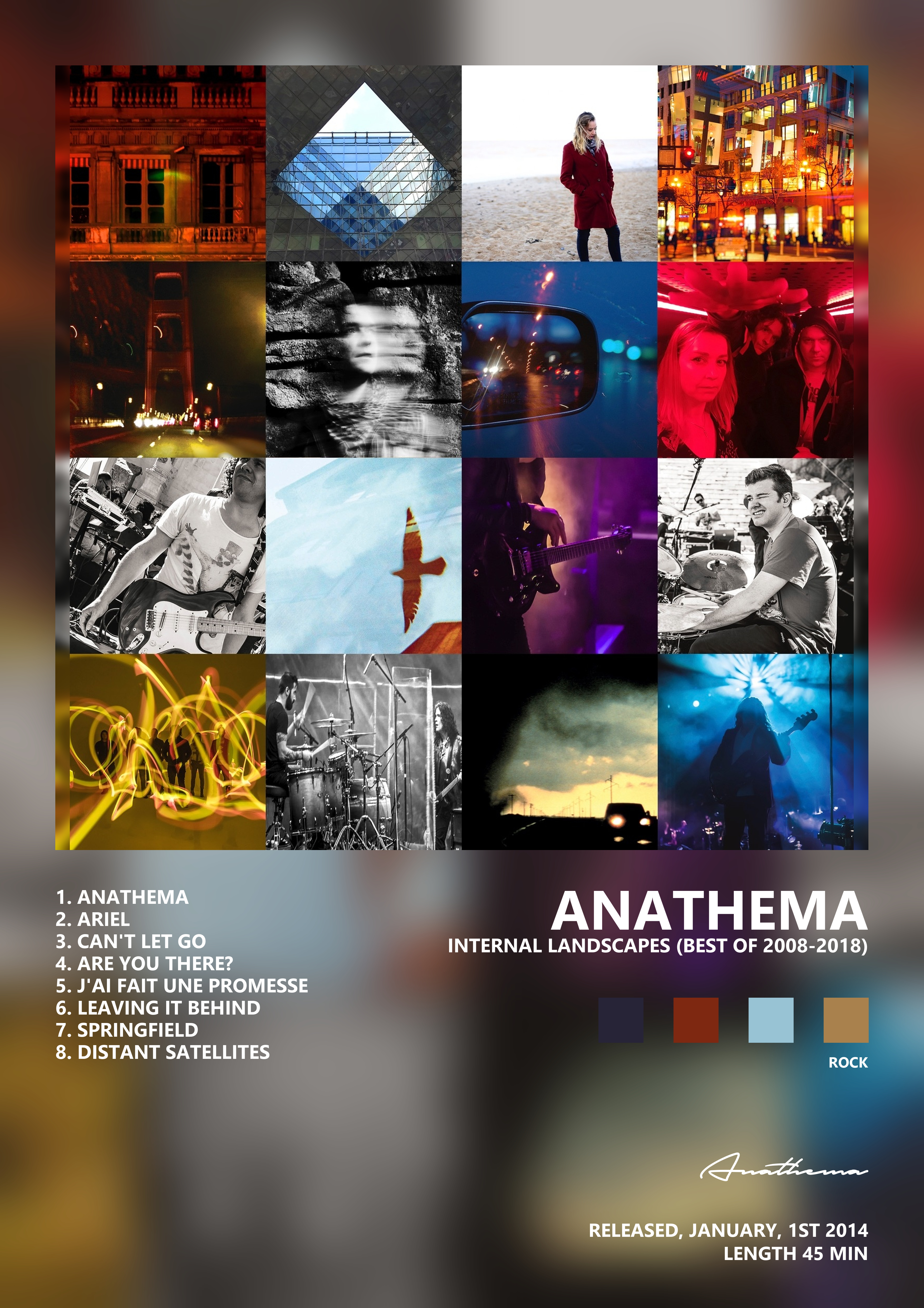 Music poster: Anathema - Internal Landscapes Best of 2008-2018