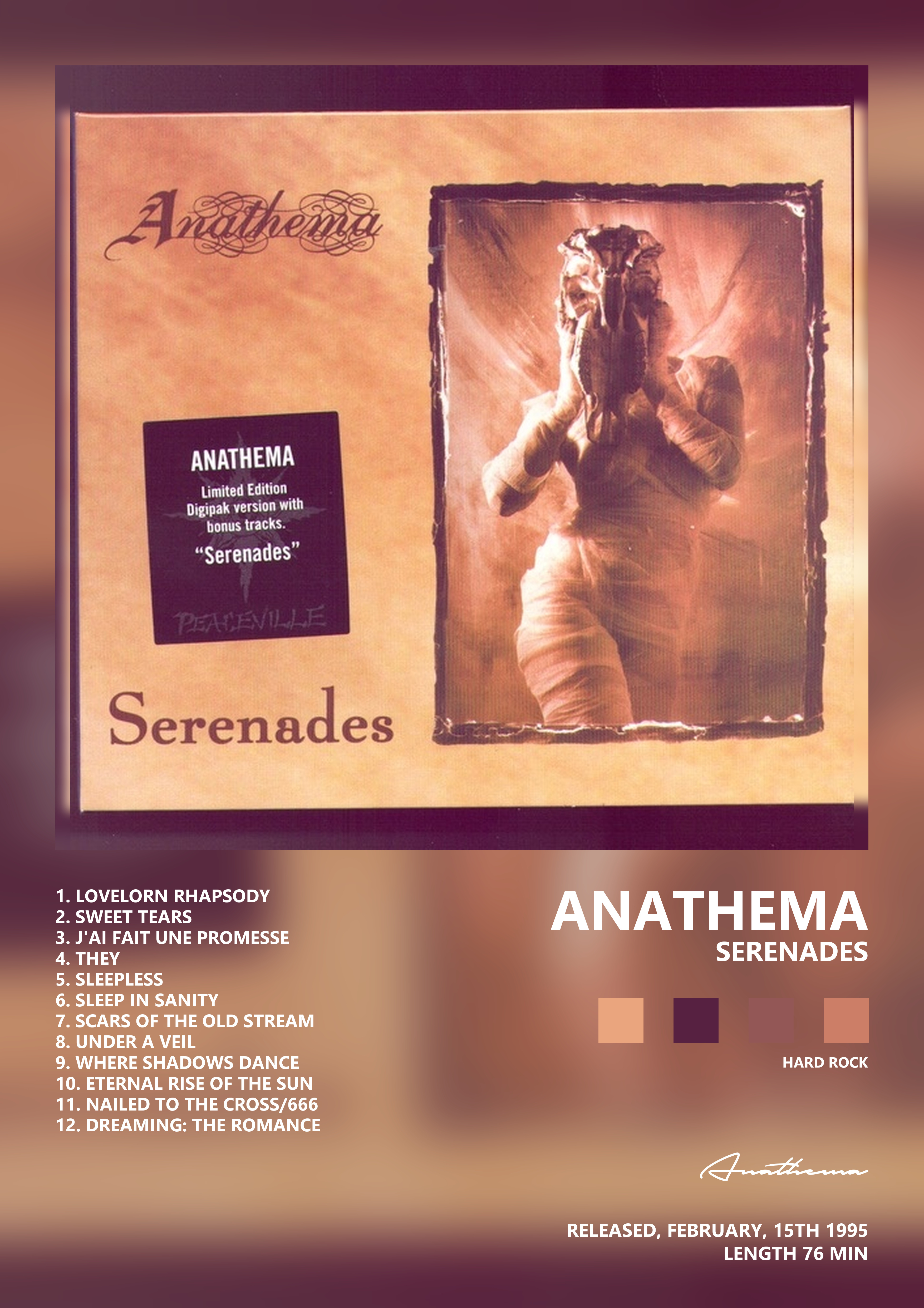 Music poster: Anathema - Serenades