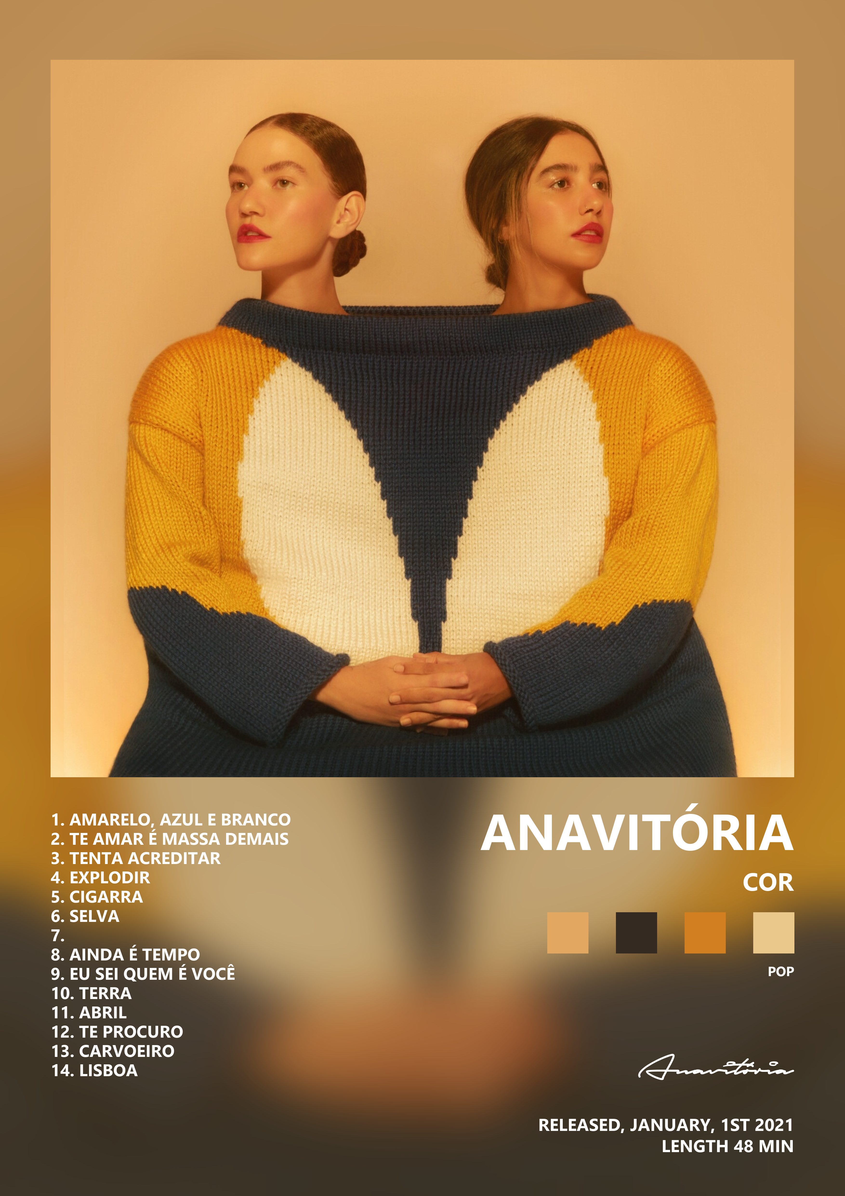 Music poster: Anavitória - COR