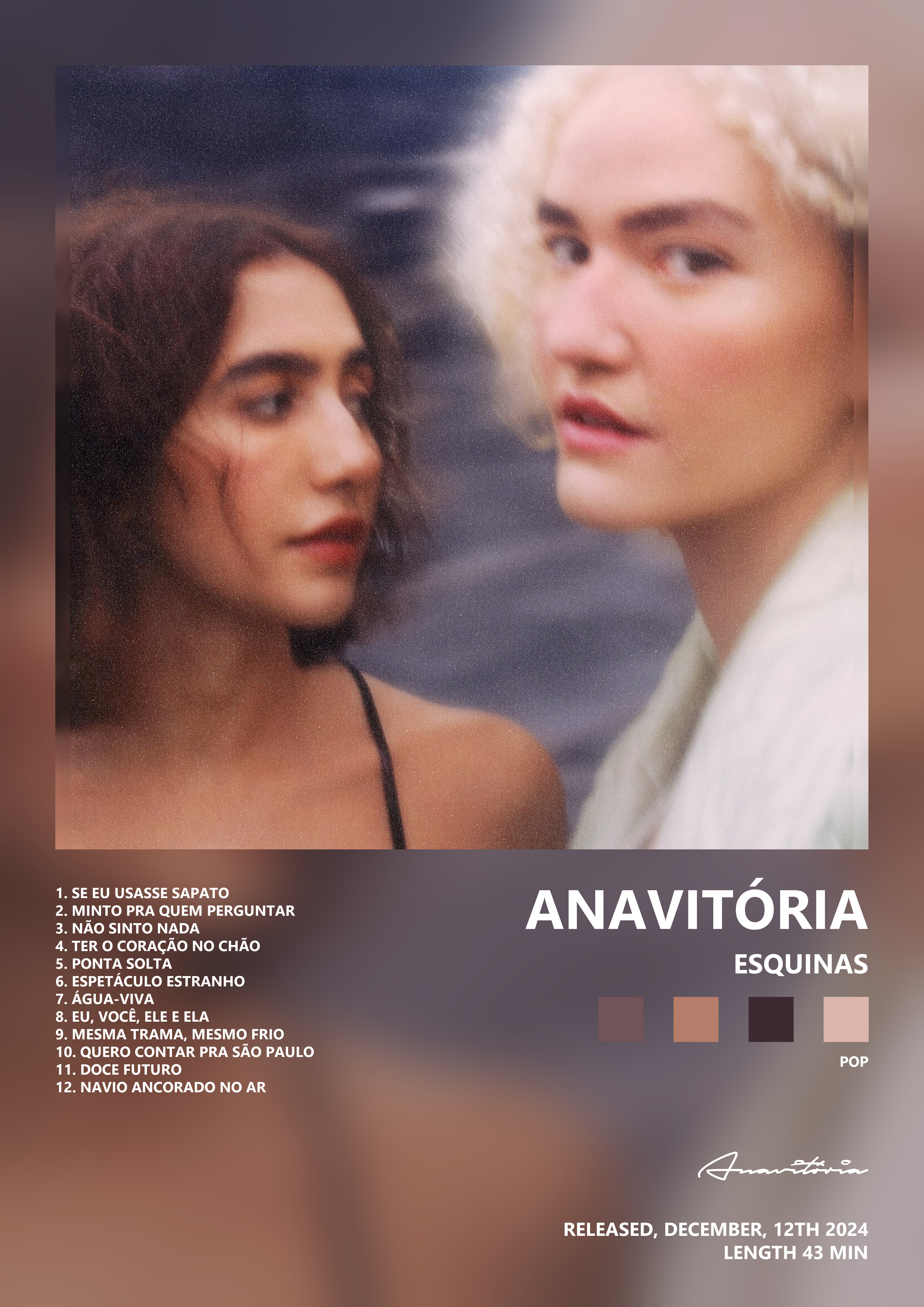 Music poster: Anavitória - Esquinas