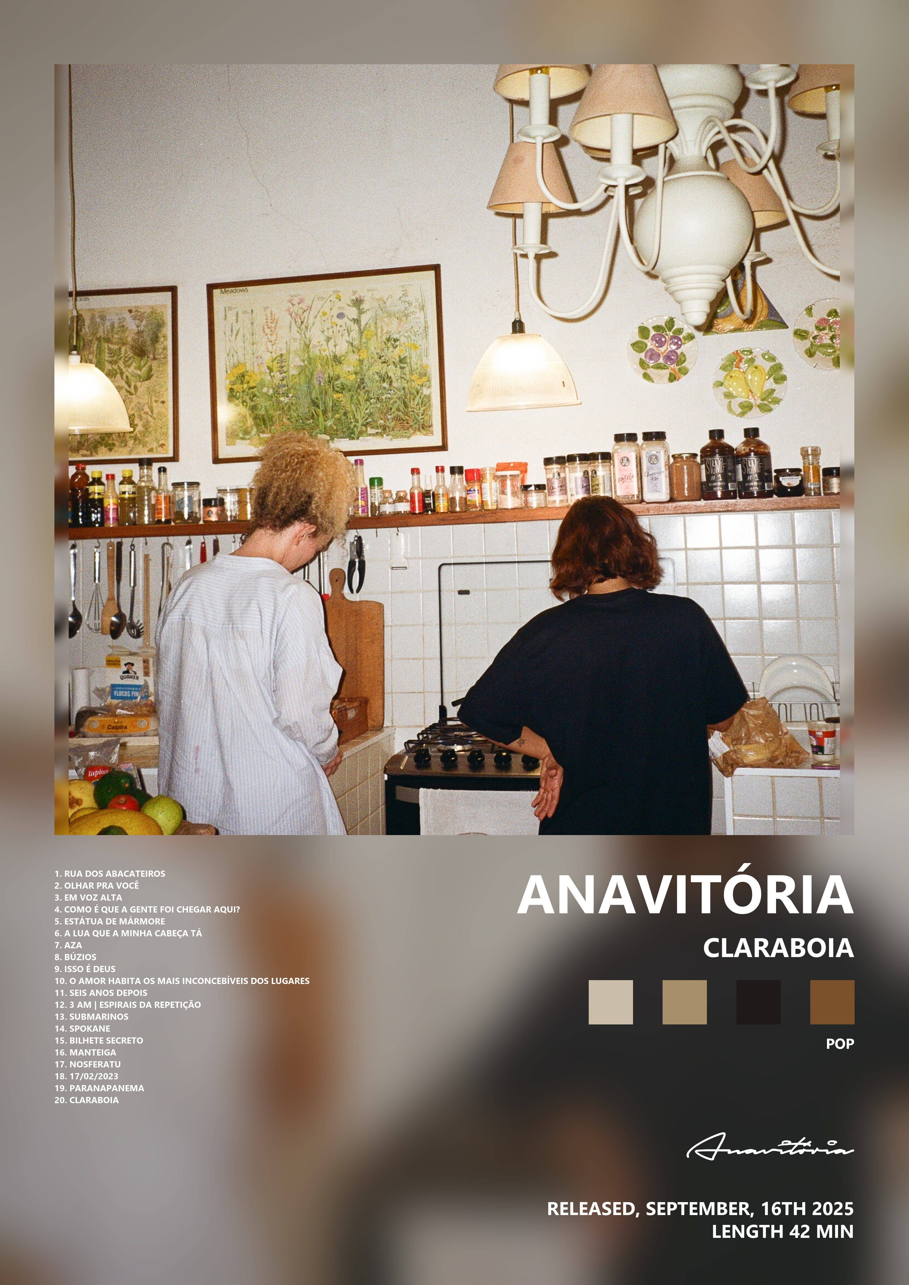 Music poster: Anavitória - claraboia