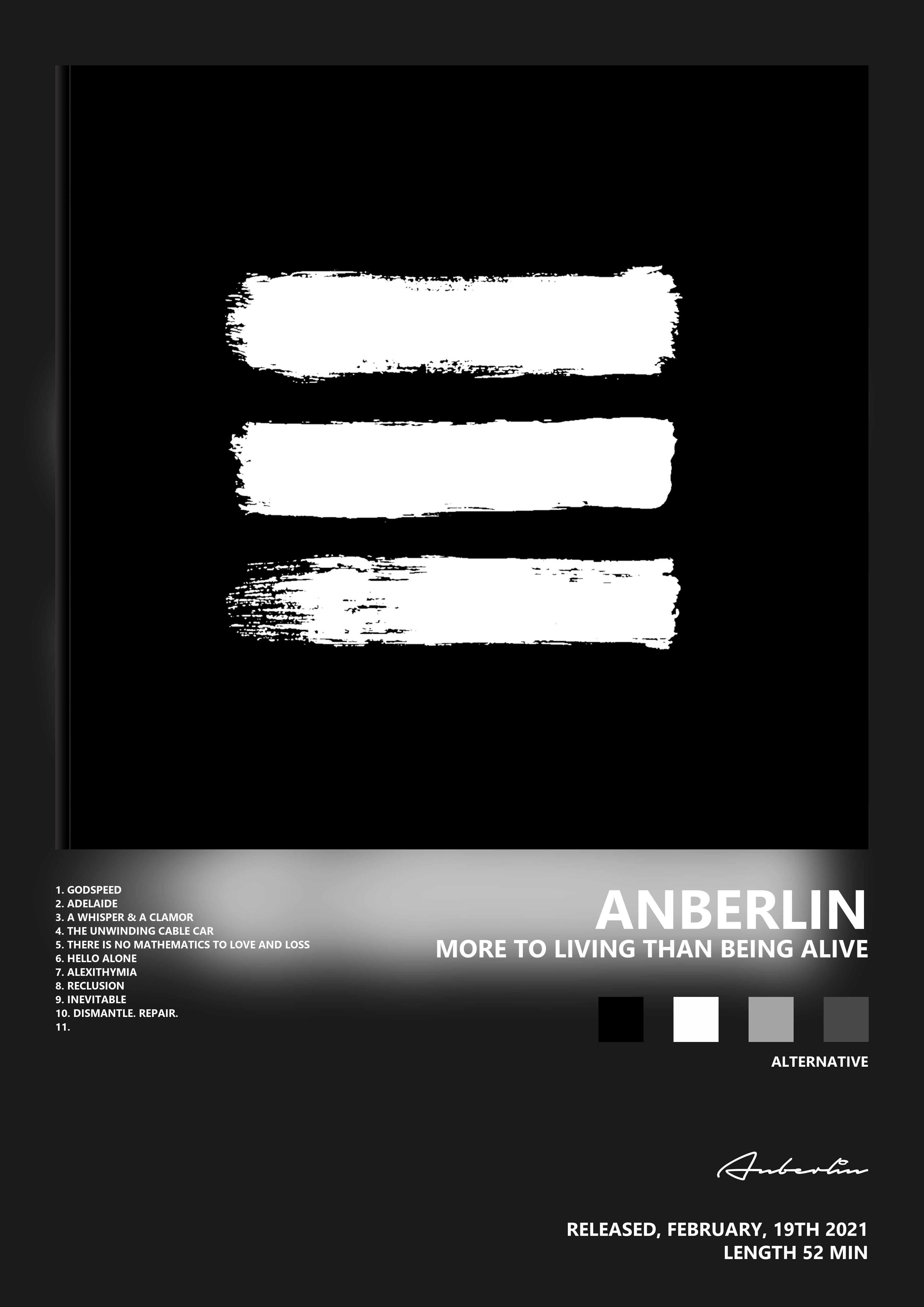 Music poster: Anberlin - More to Living Than Being Alive