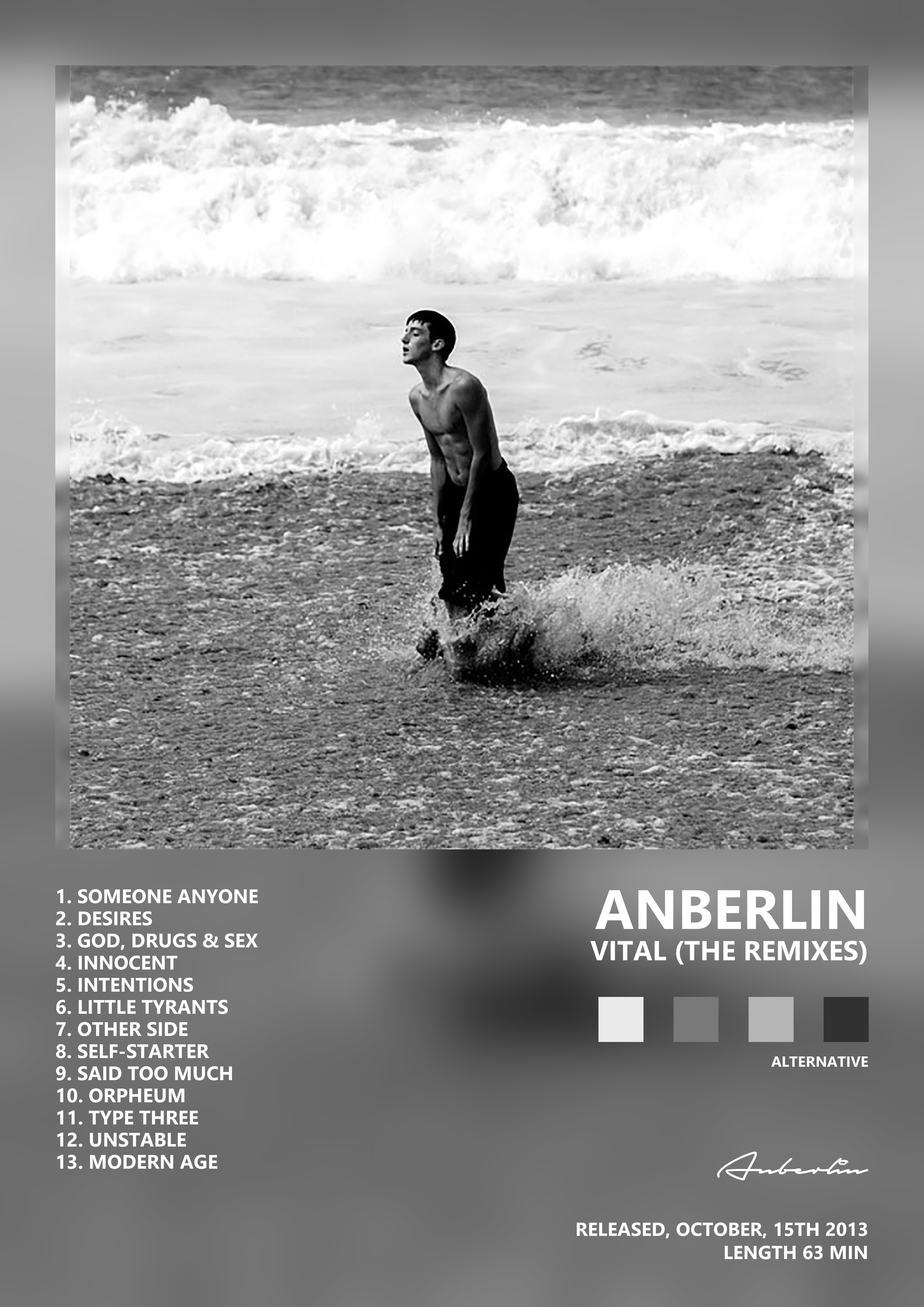 Music poster: Anberlin - Vital The Remixes
