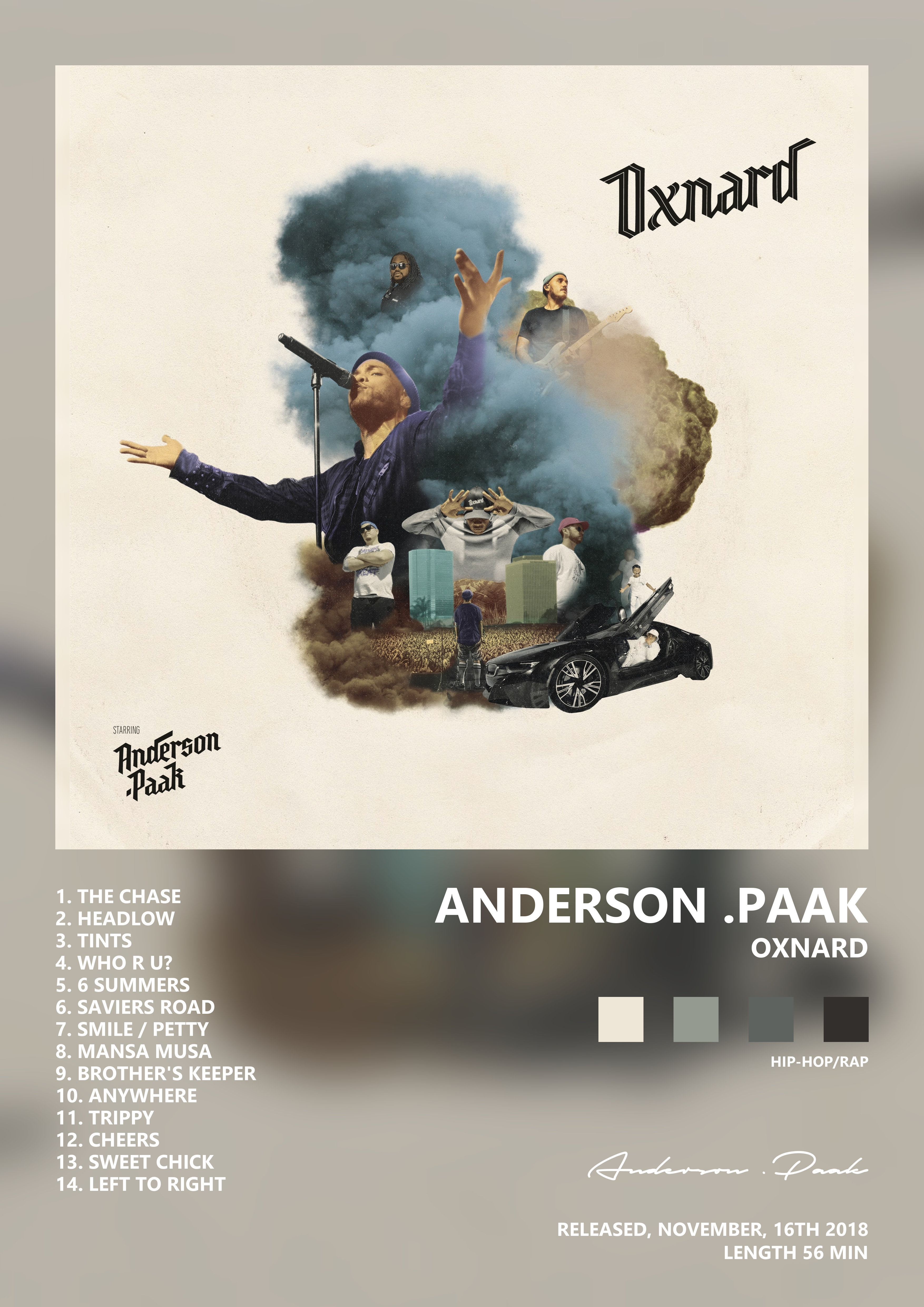 Music poster: Anderson Paak - Oxnard