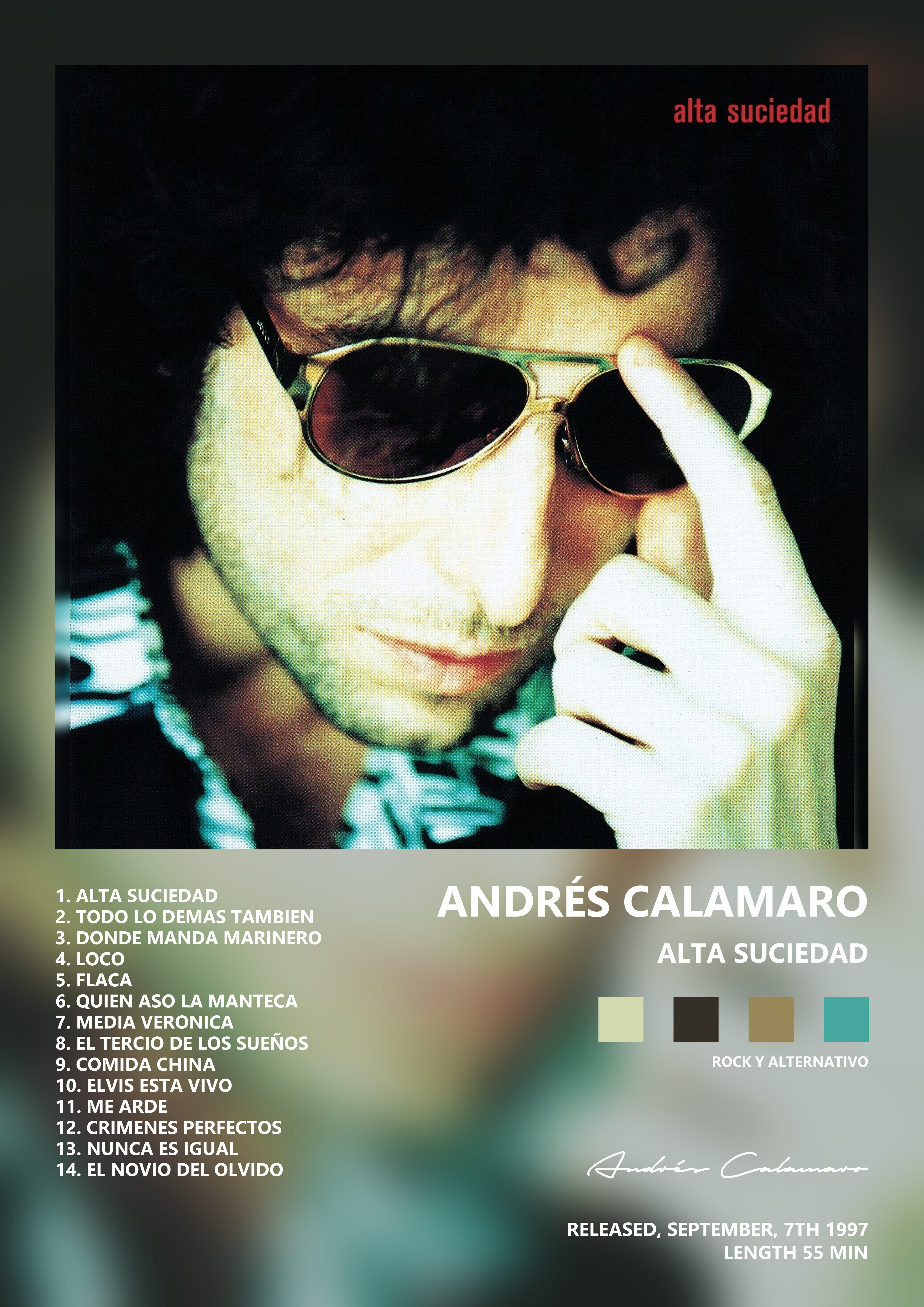 Music poster: Andrés Calamaro - Alta Suciedad