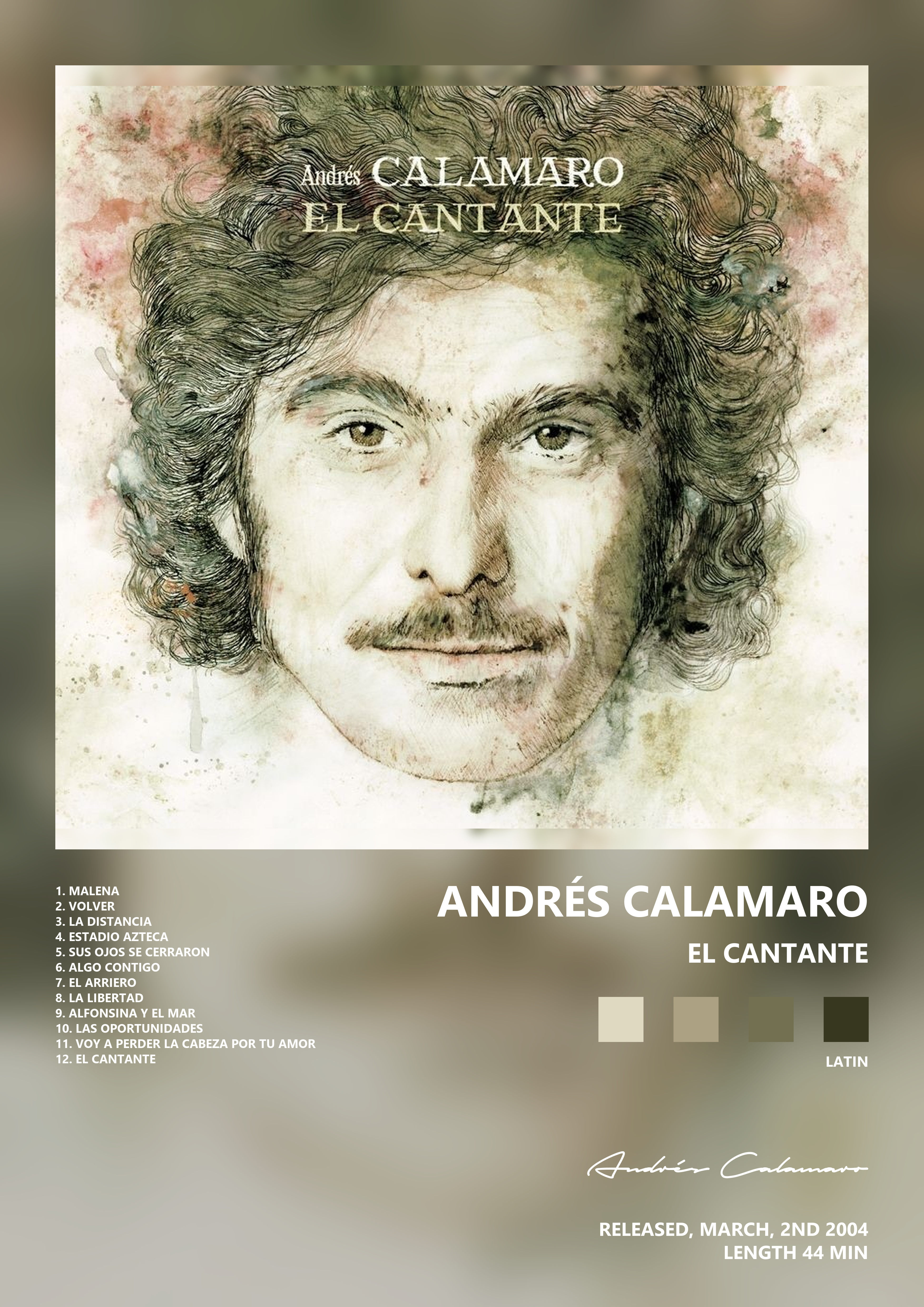 Music poster: Andrés Calamaro - El Cantante