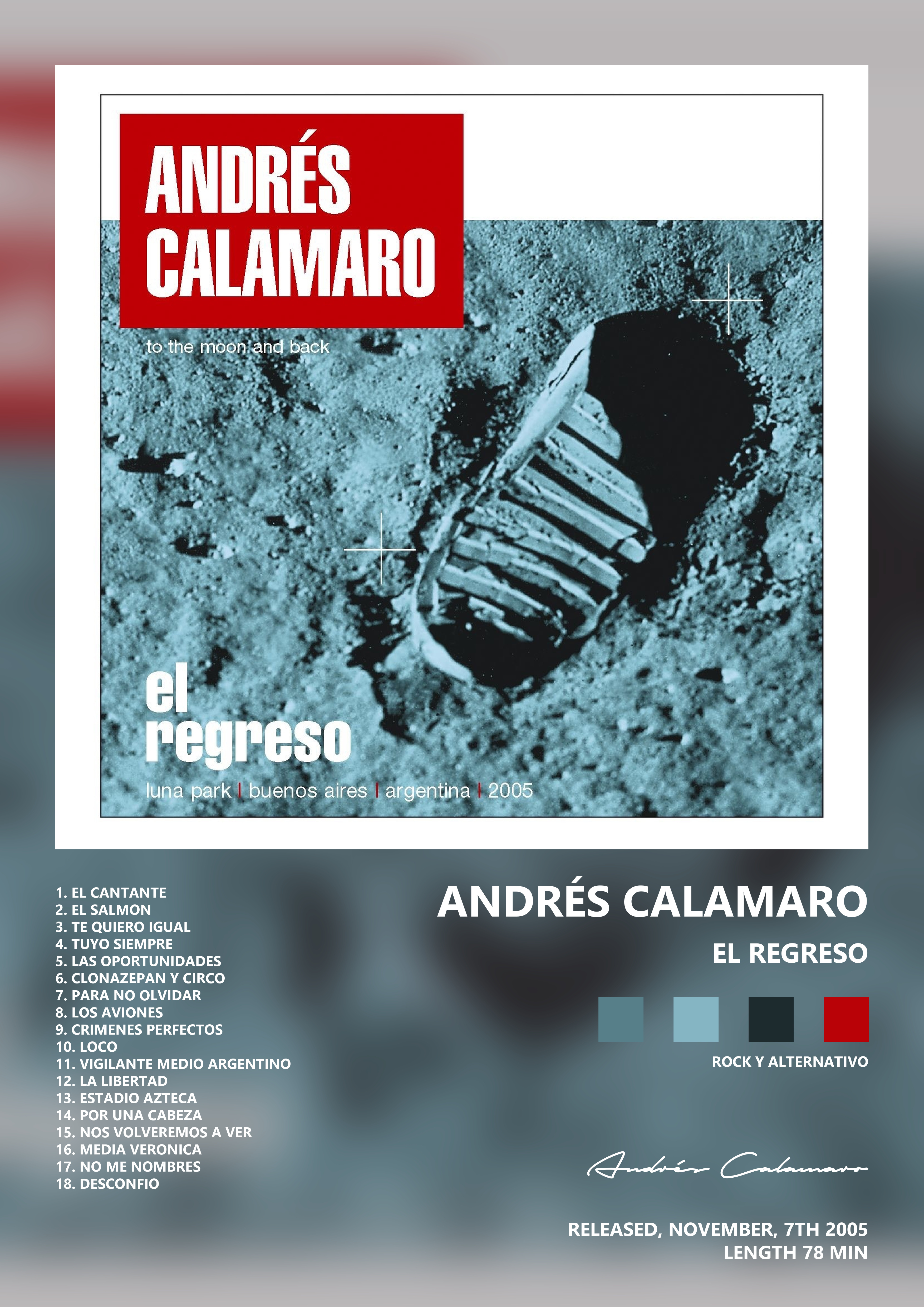 Music poster: Andrés Calamaro - El Regreso
