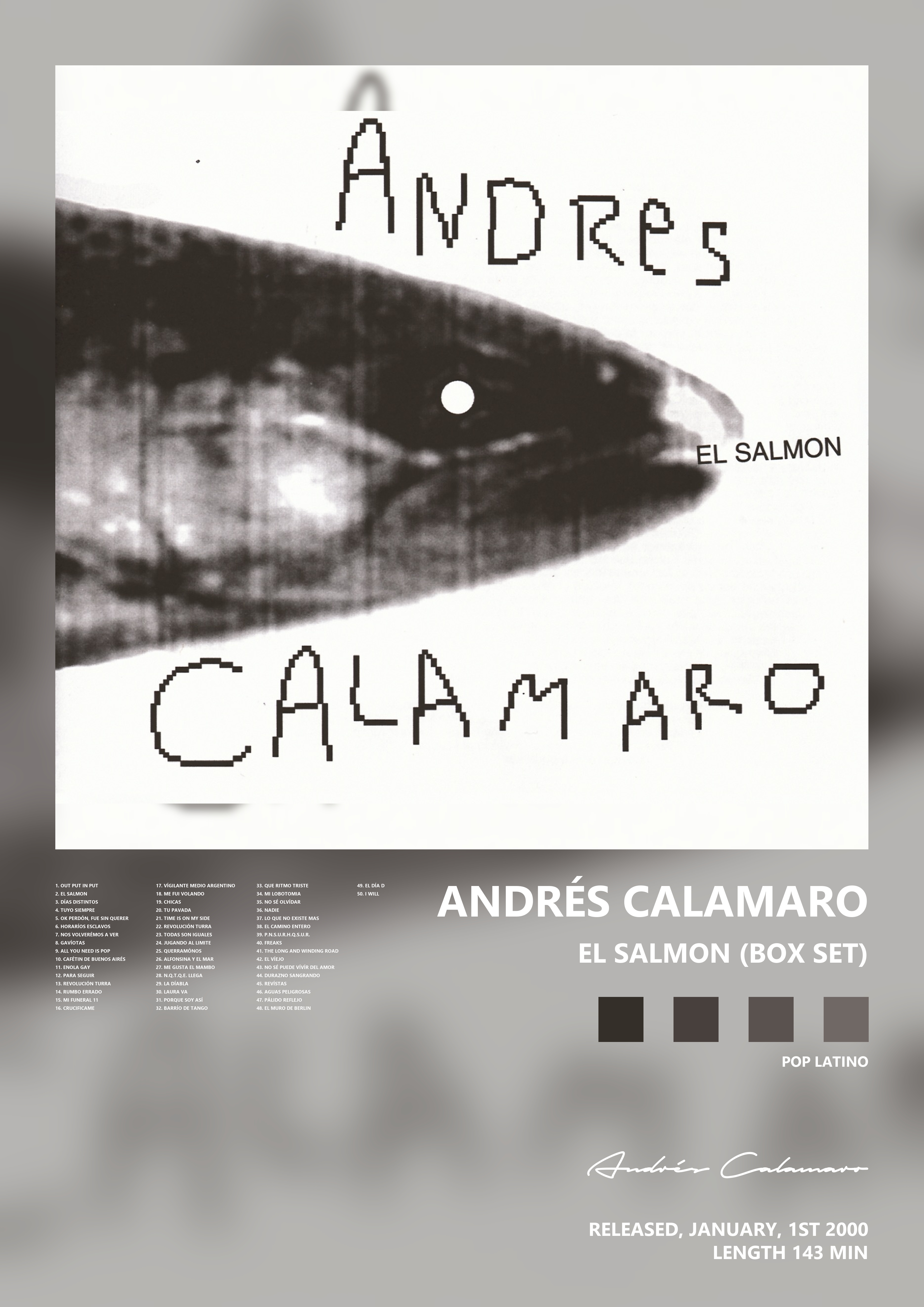 Music poster: Andrés Calamaro - El Salmon Box Set