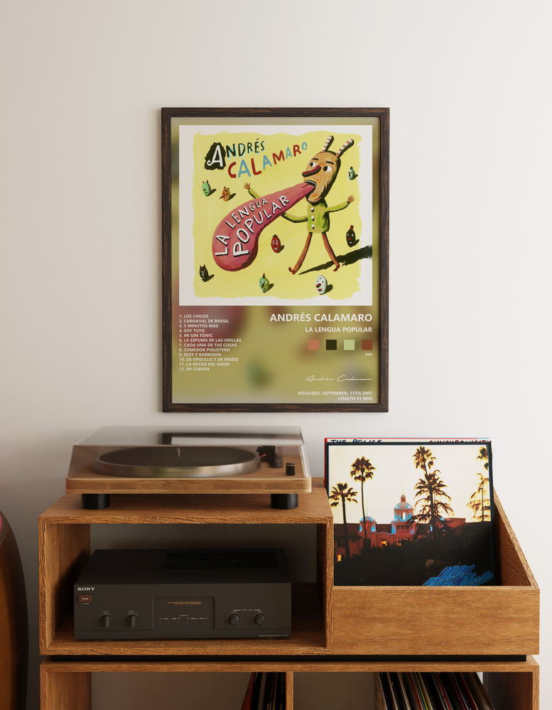 Music poster: Andrés Calamaro - La Lengua Popular