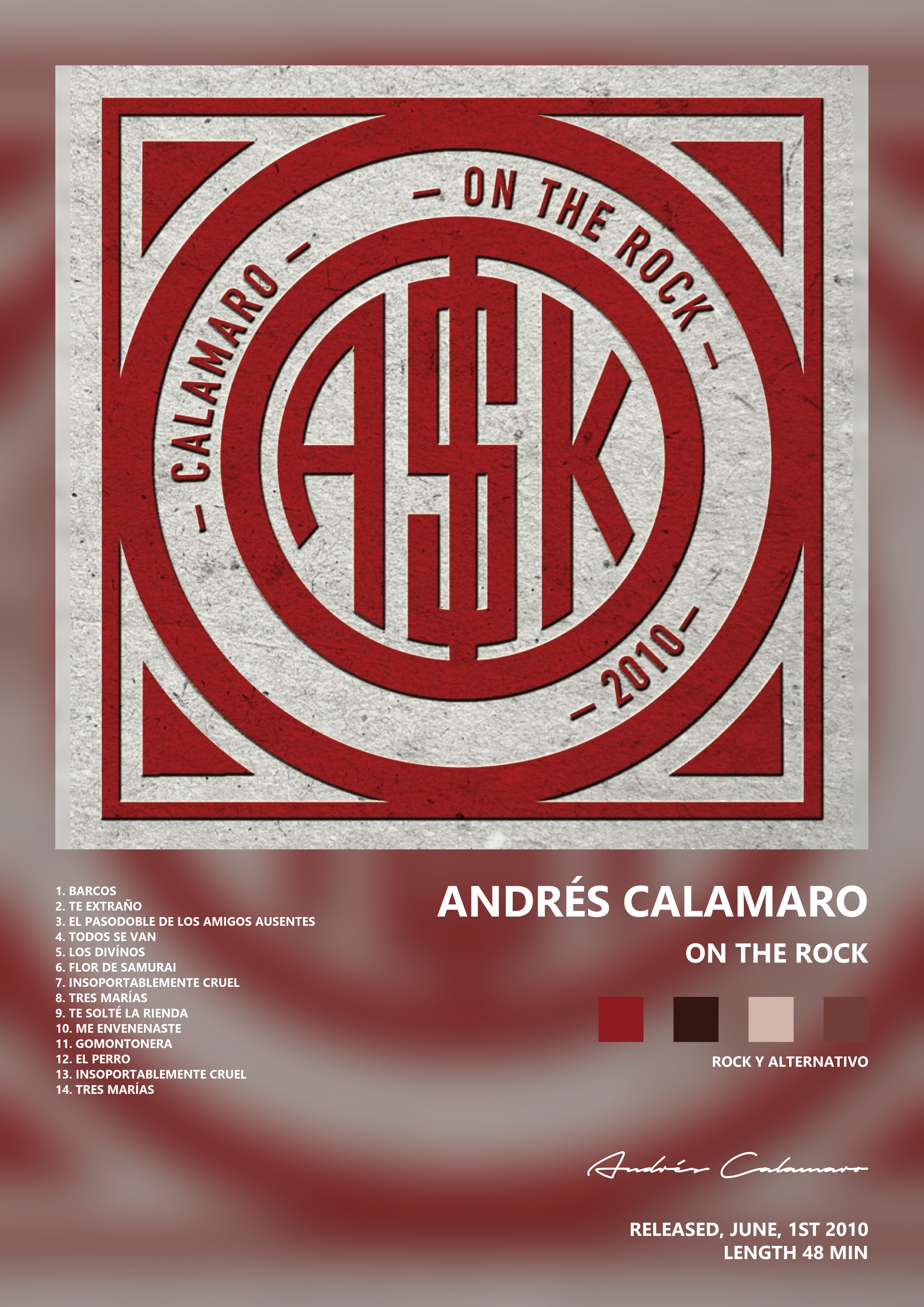 Music poster: Andrés Calamaro - On the Rock