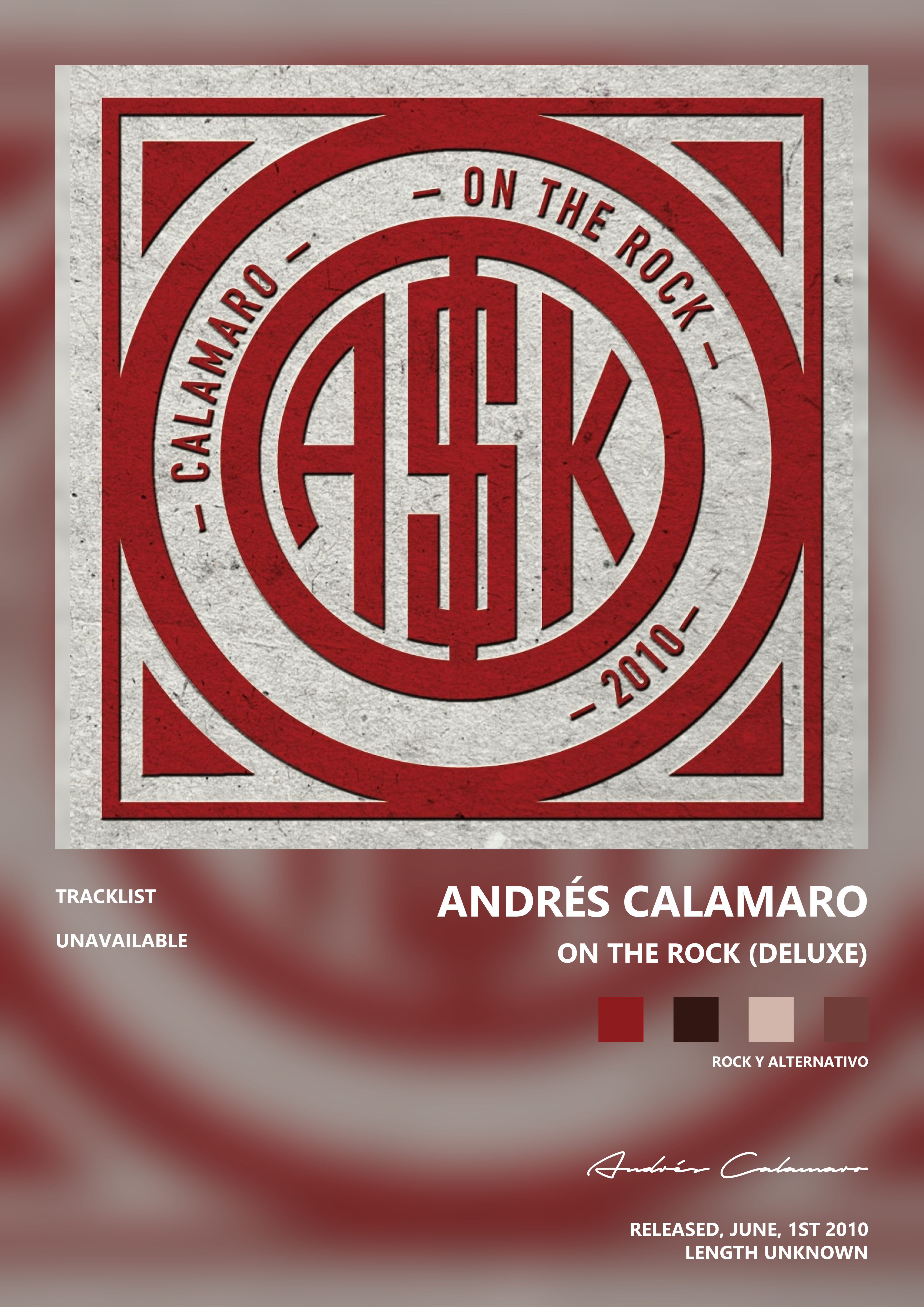 Music poster: Andrés Calamaro - On the Rock Deluxe