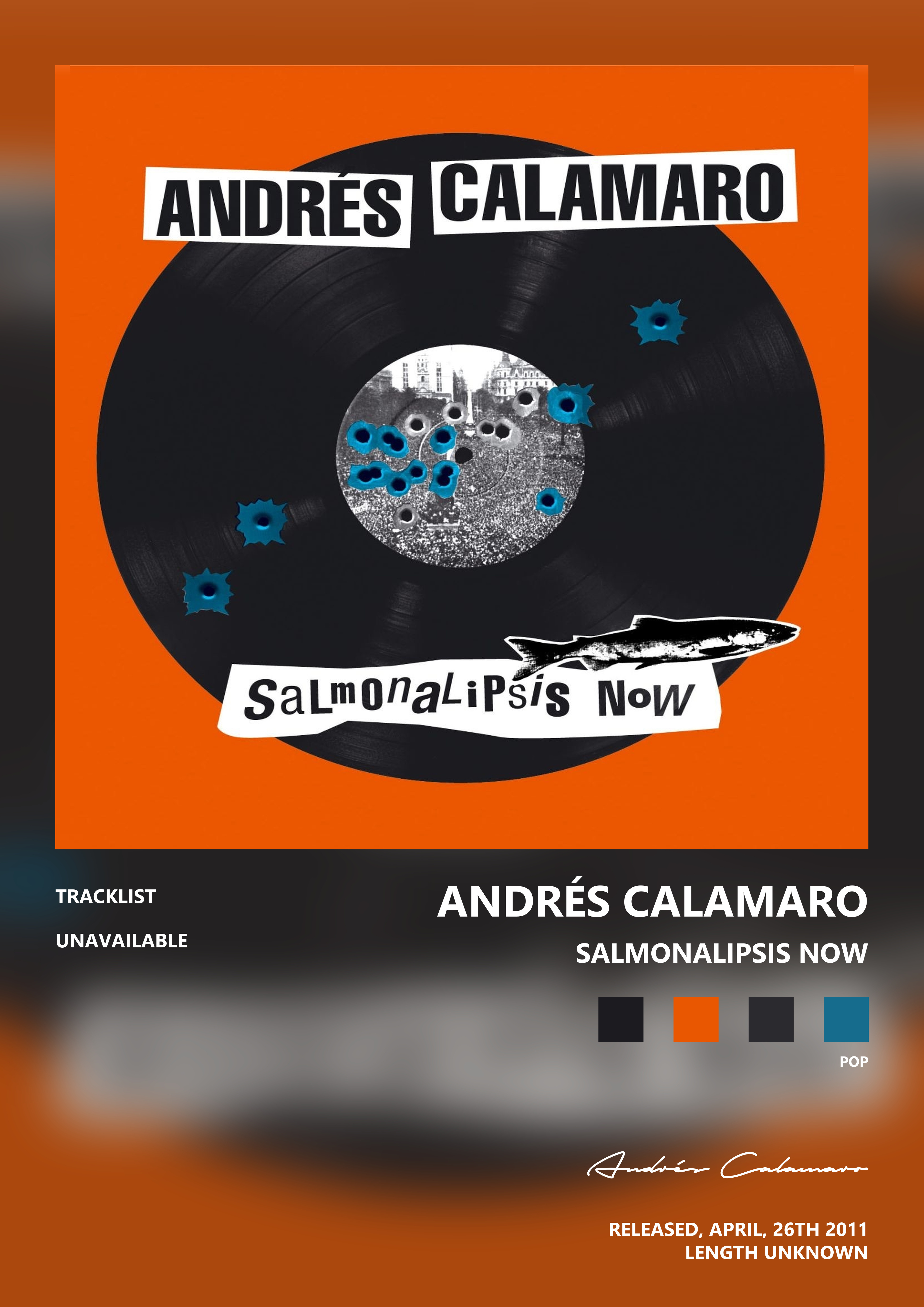 Music poster: Andrés Calamaro - Salmonalipsis Now