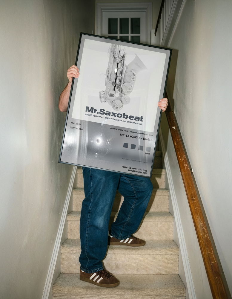 Music poster: Andre Schnura Timmy Trumpet Alexandra Stan - Mr Saxobeat - Single