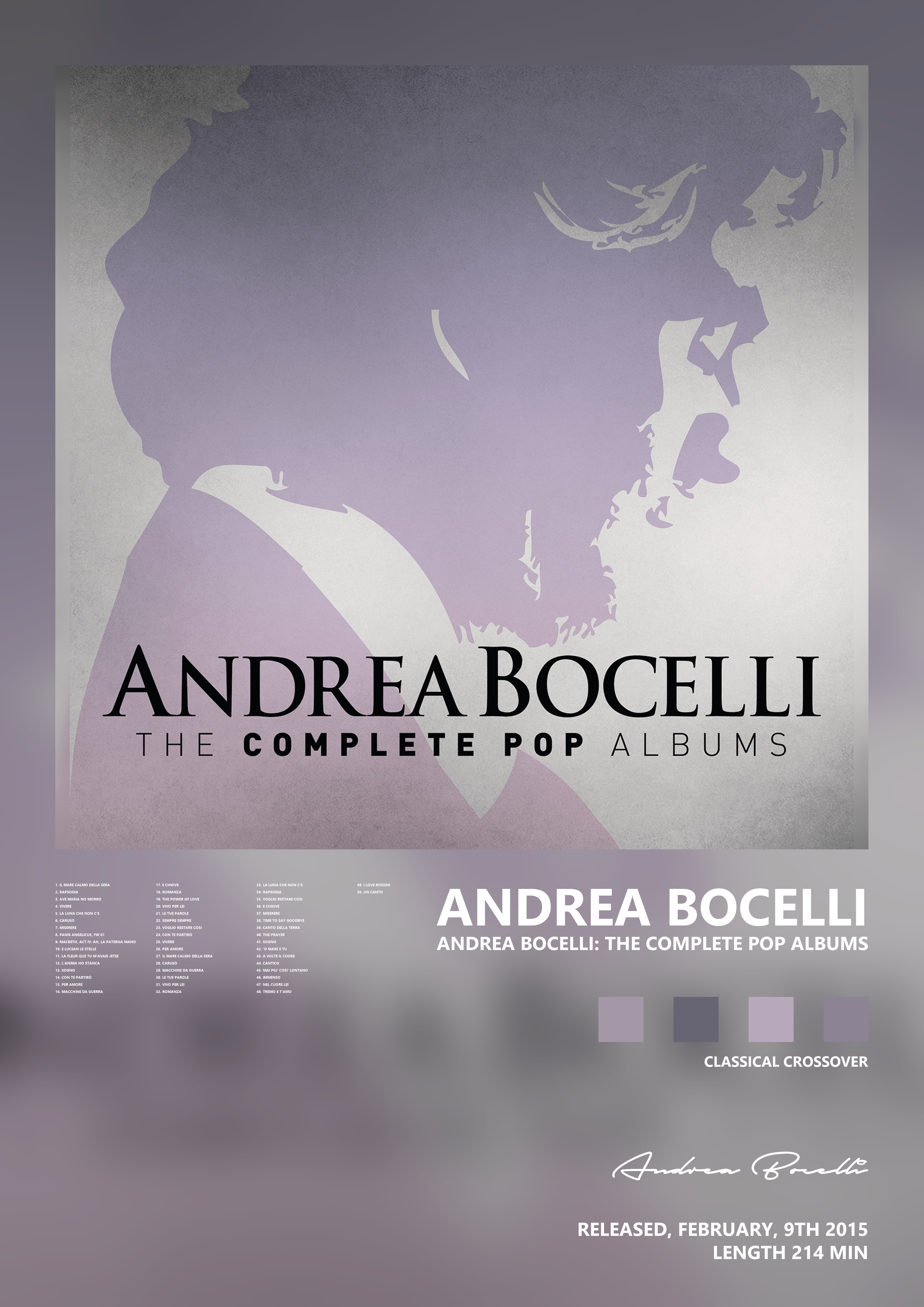 Music poster: Andrea Bocelli - Andrea Bocelli The Complete Pop Albums