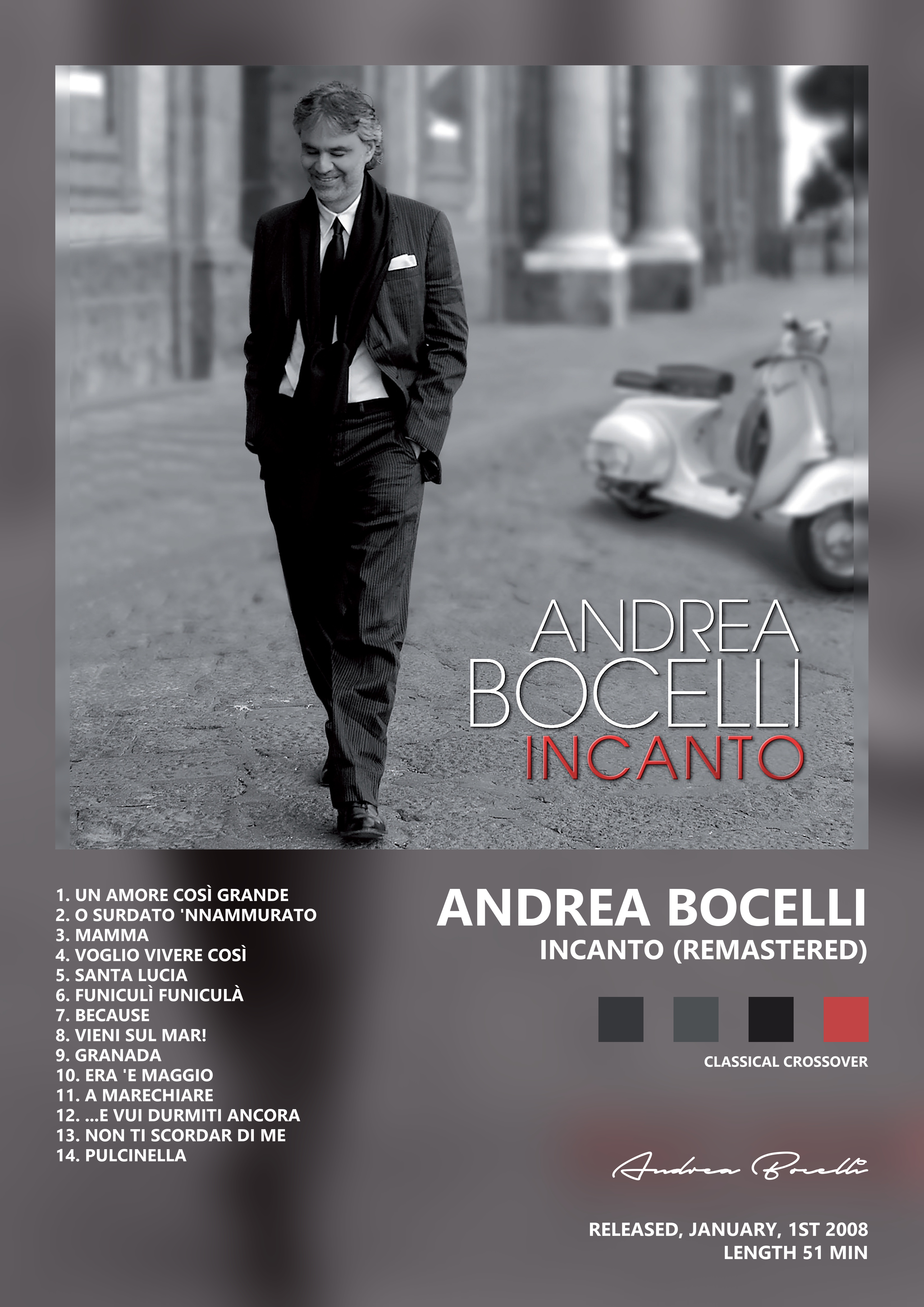 Music poster: Andrea Bocelli - Incanto Remastered