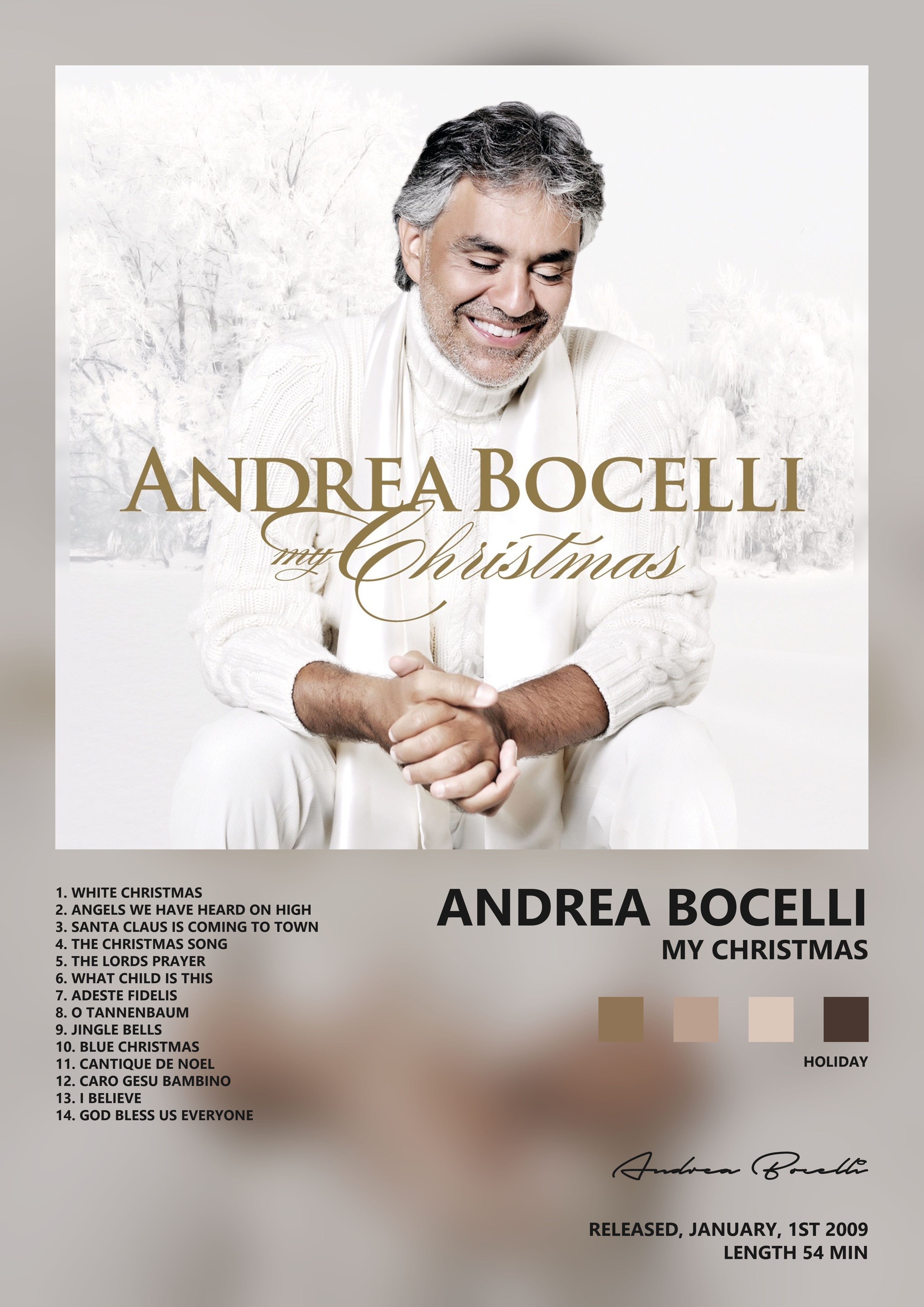 Music poster: Andrea Bocelli - My Christmas