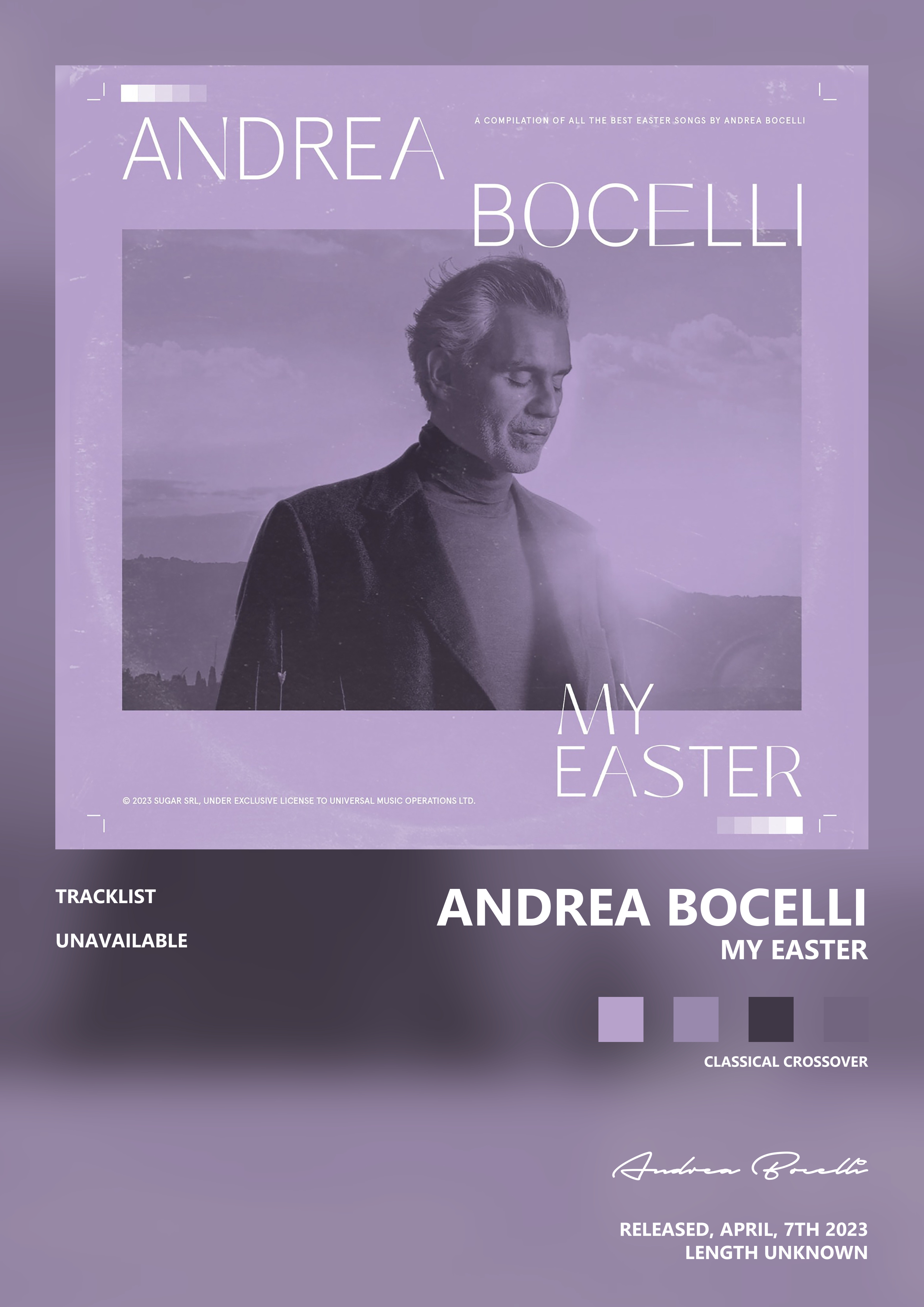 Music poster: Andrea Bocelli - My Easter