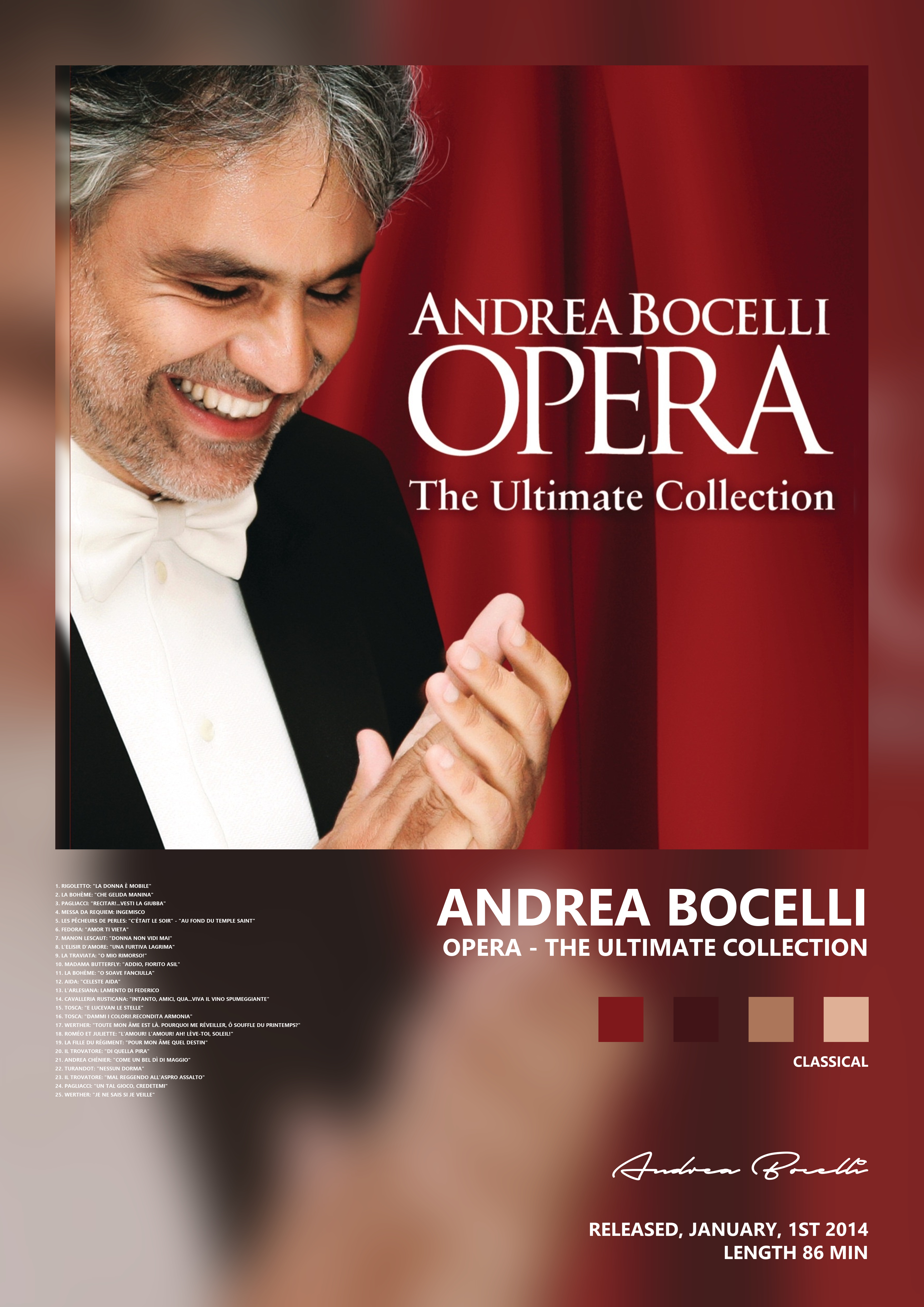 Music poster: Andrea Bocelli - Opera - The Ultimate Collection
