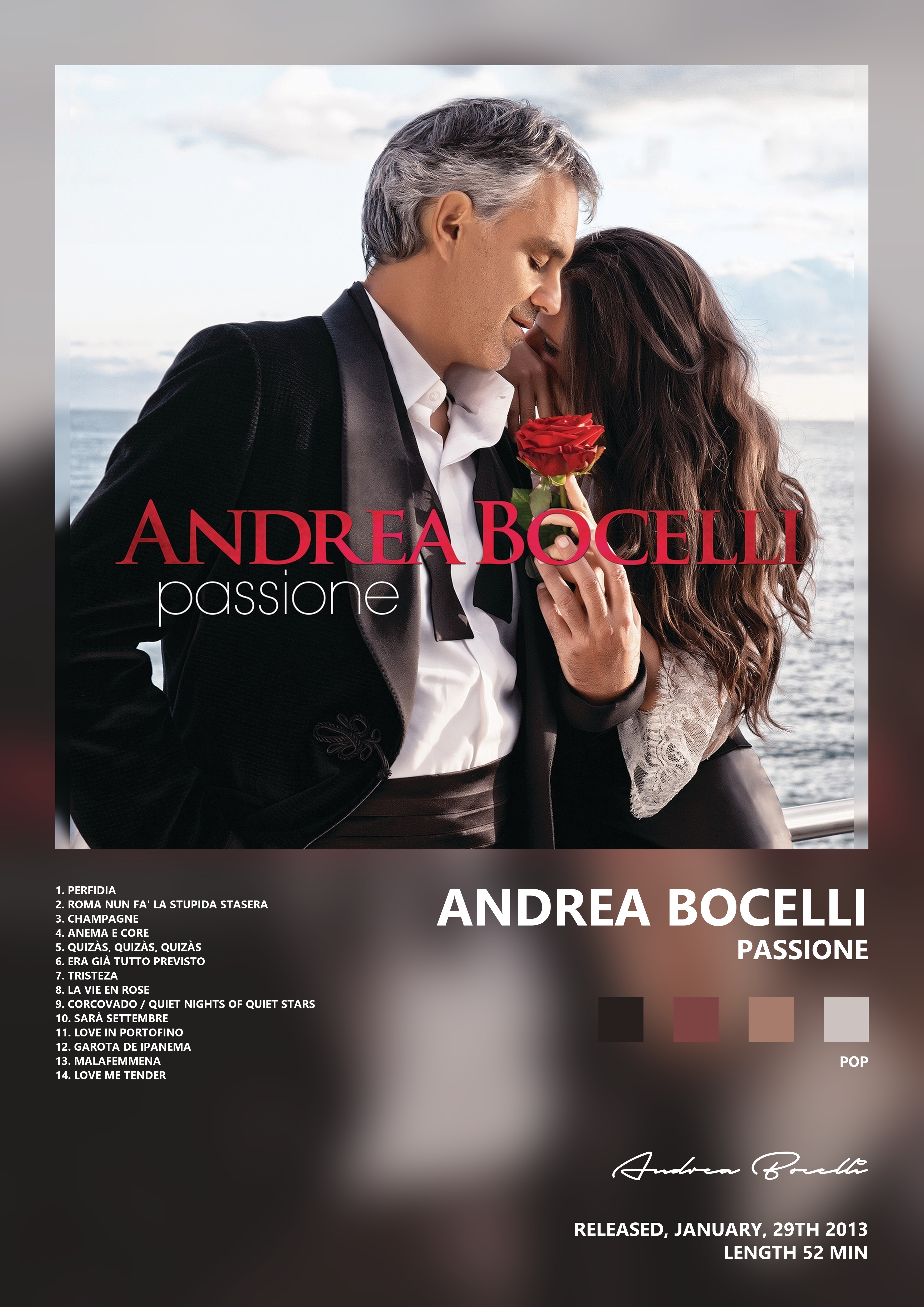 Music poster: Andrea Bocelli - Passione