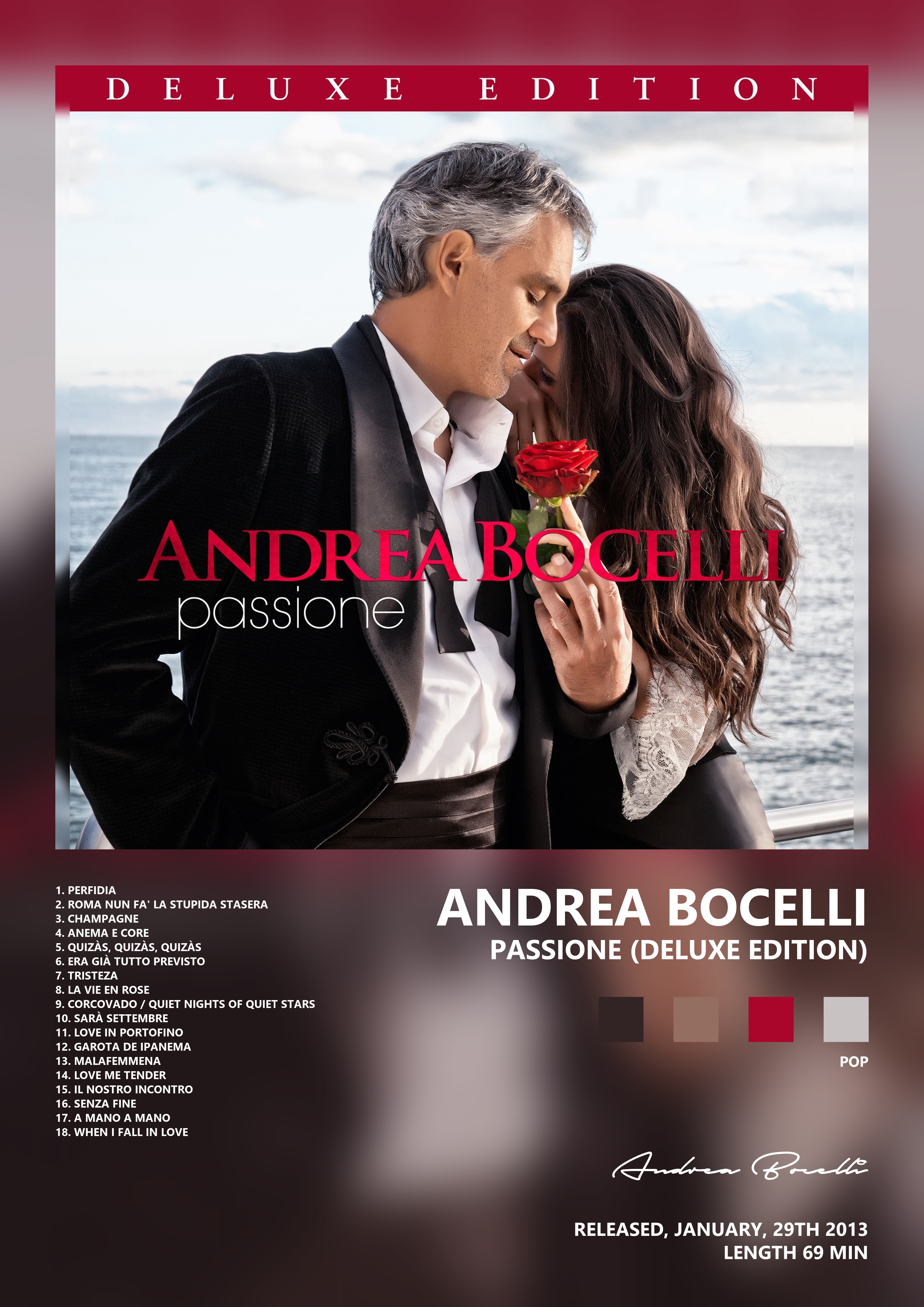 Music poster: Andrea Bocelli - Passione Deluxe Edition