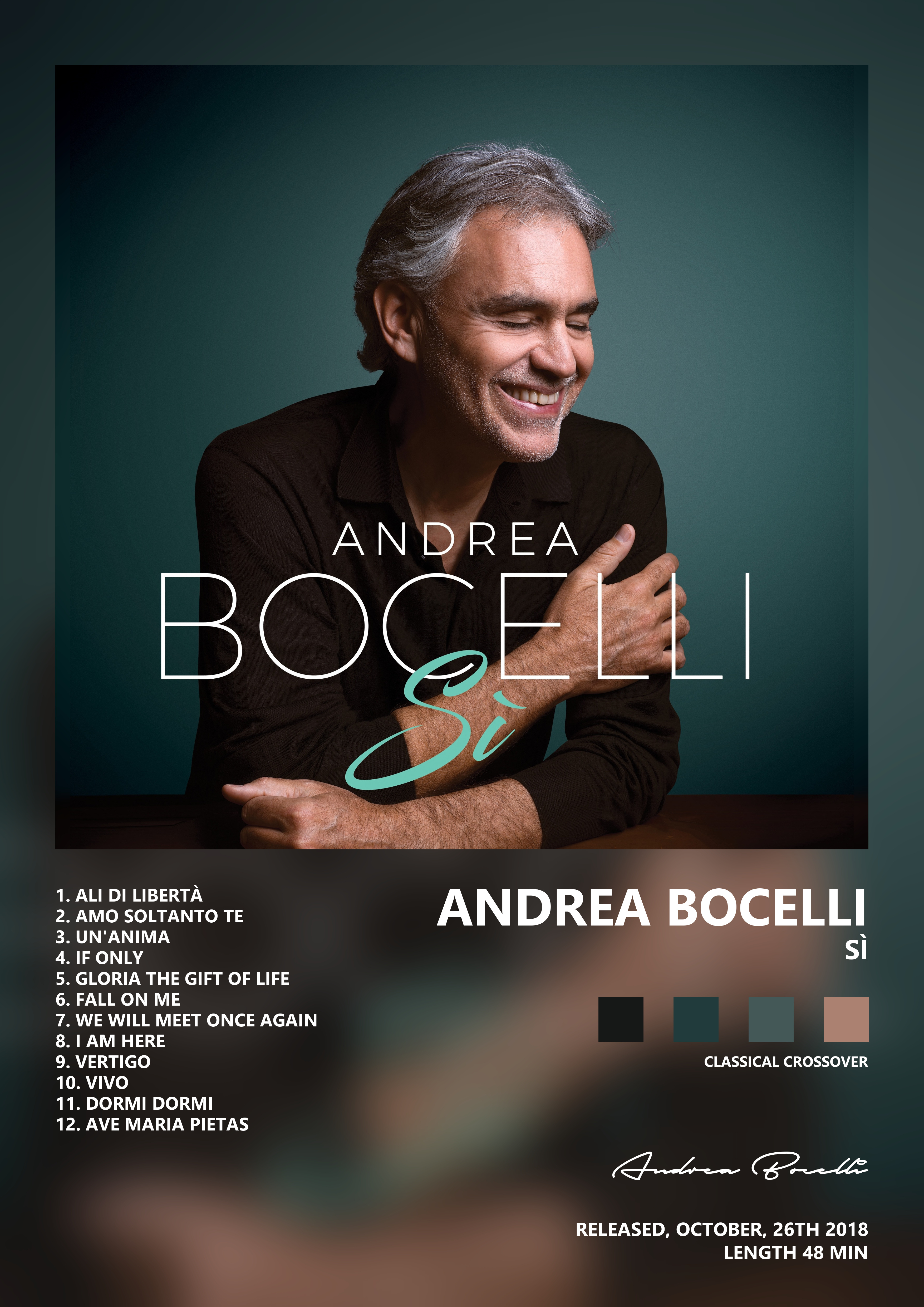 Music poster: Andrea Bocelli - Sì
