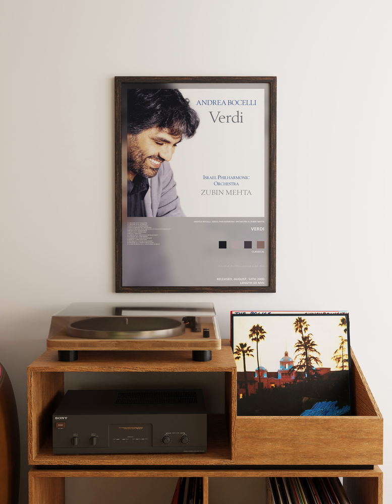 Music poster: Andrea Bocelli Israel Philharmonic Orchestra Zubin Mehta - Verdi