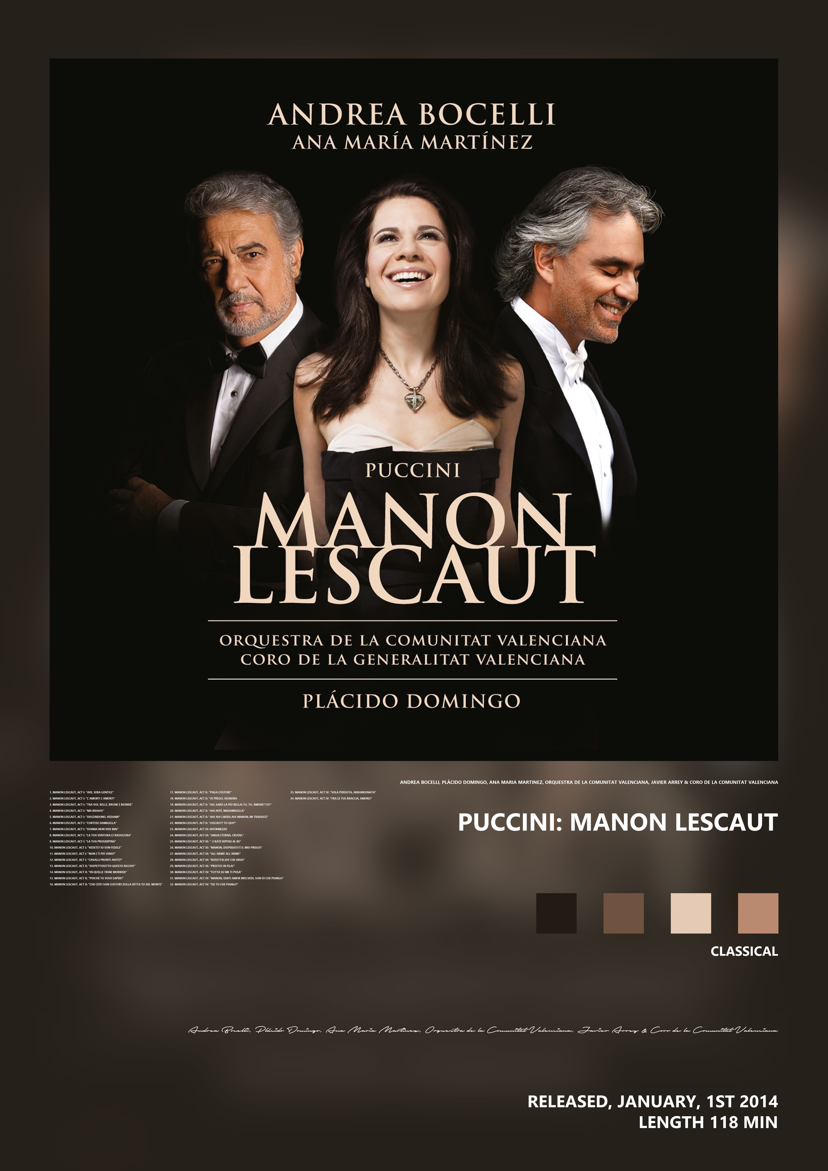 Music poster: Andrea Bocelli Plácido Domingo Ana Maria Martinez Orquestra de la Comunitat Valenciana Javier Arrey Coro de la Comunitat - Andrea Bocelli Plácido Domingo Ana Maria Martinez Orquestra de la Comunitat Valenciana Javier Arrey Coro de la Comunitat