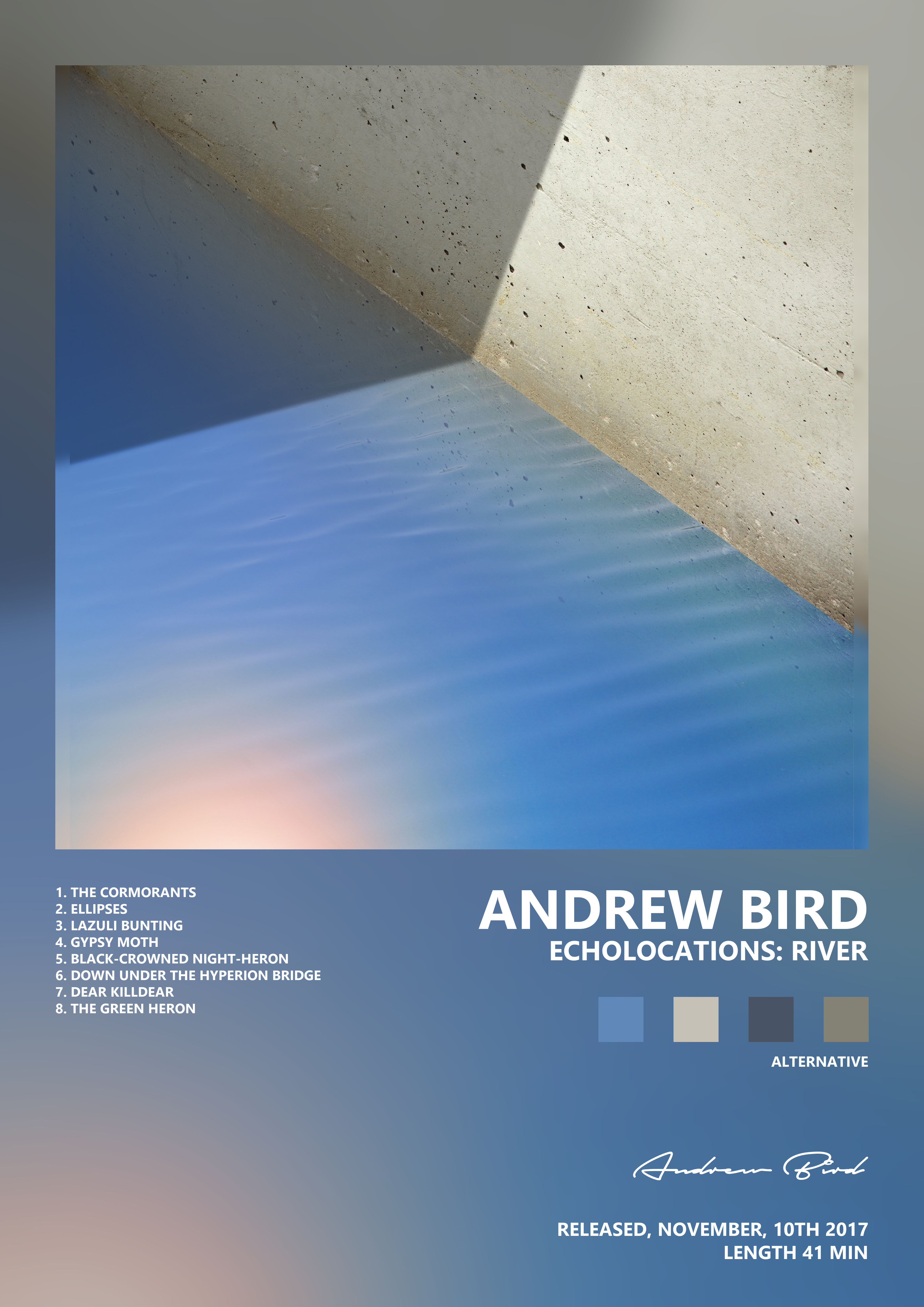 Music poster: Andrew Bird - Echolocations River