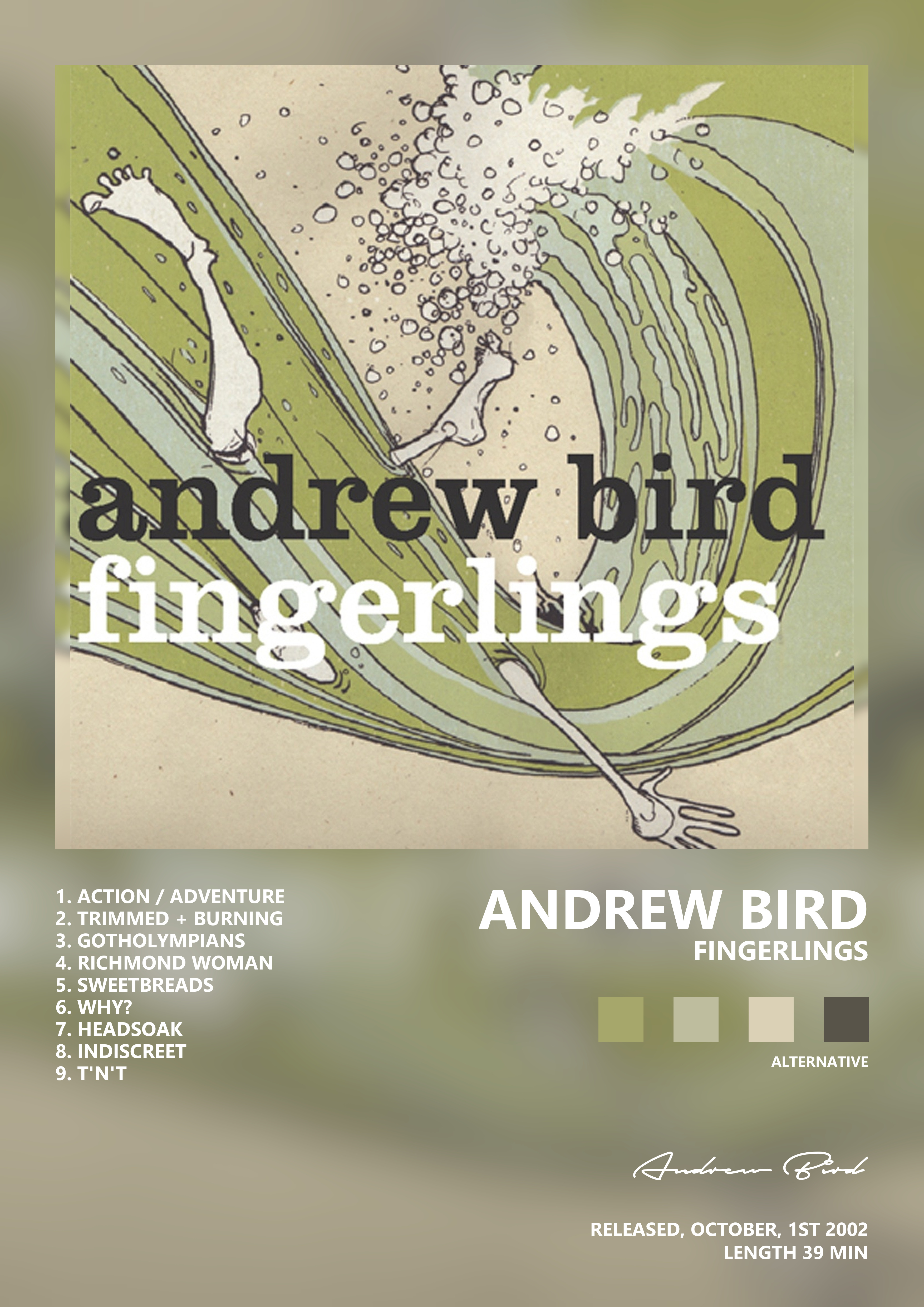 Music poster: Andrew Bird - Fingerlings