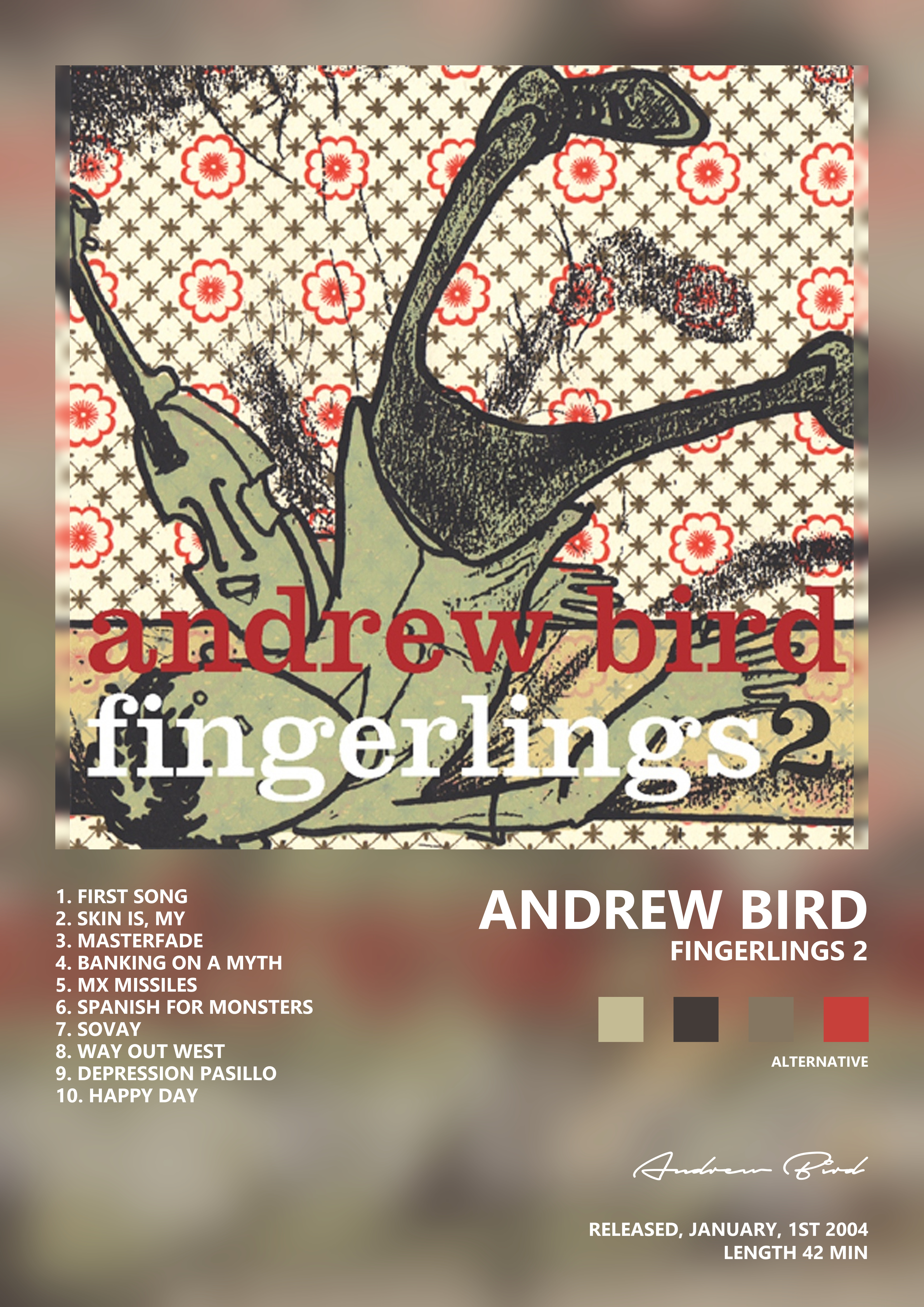 Music poster: Andrew Bird - Fingerlings 2