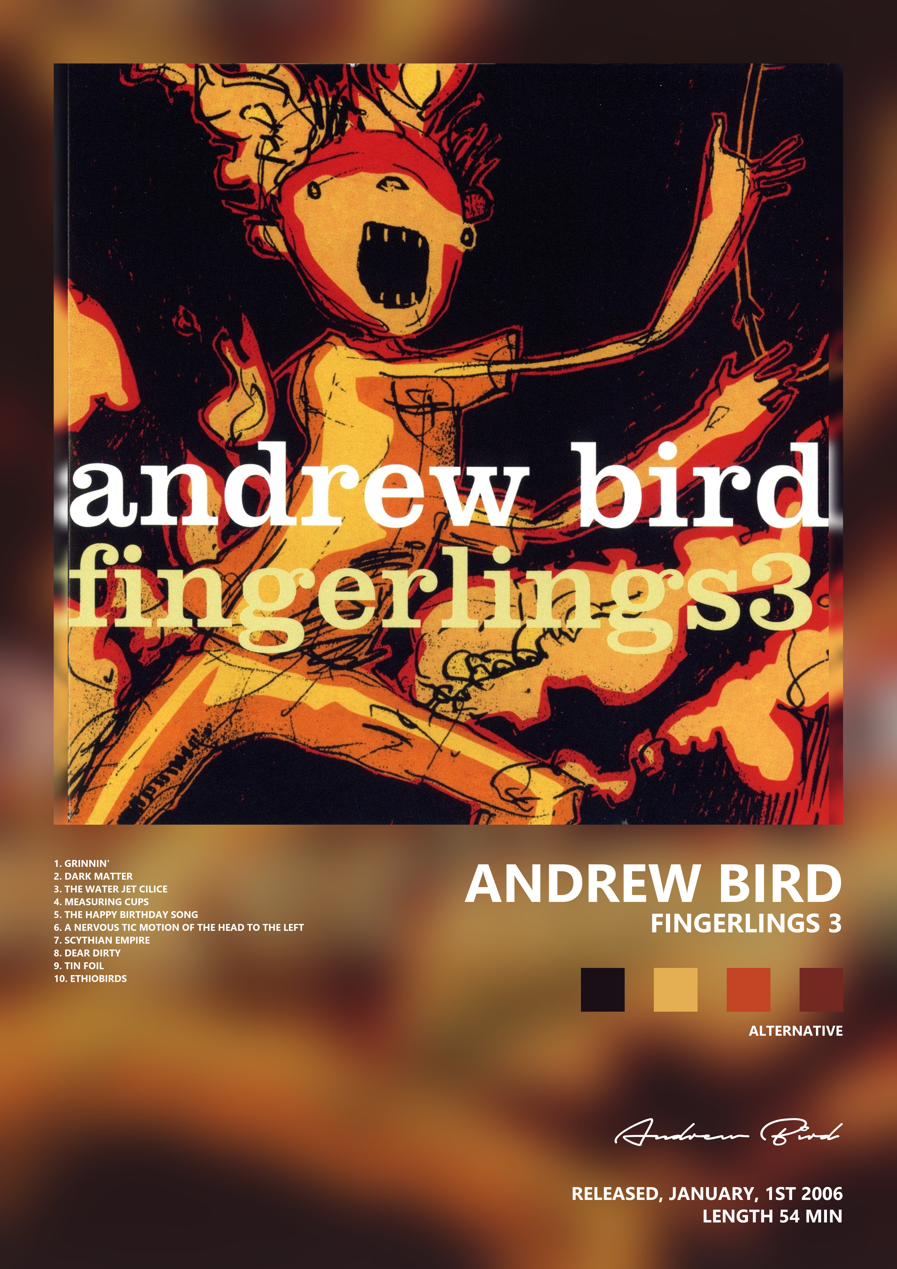 Music poster: Andrew Bird - Fingerlings 3