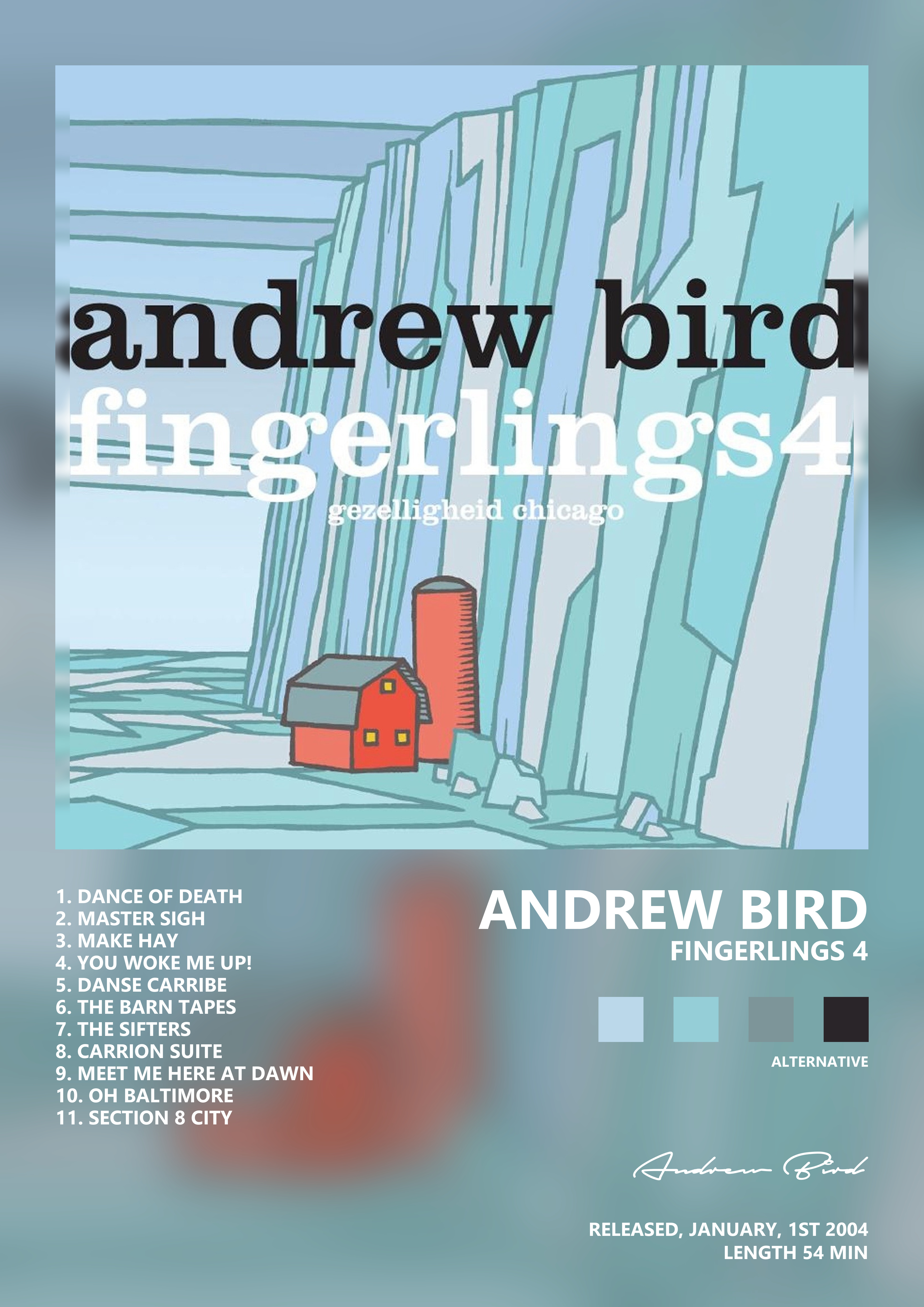 Music poster: Andrew Bird - Fingerlings 4